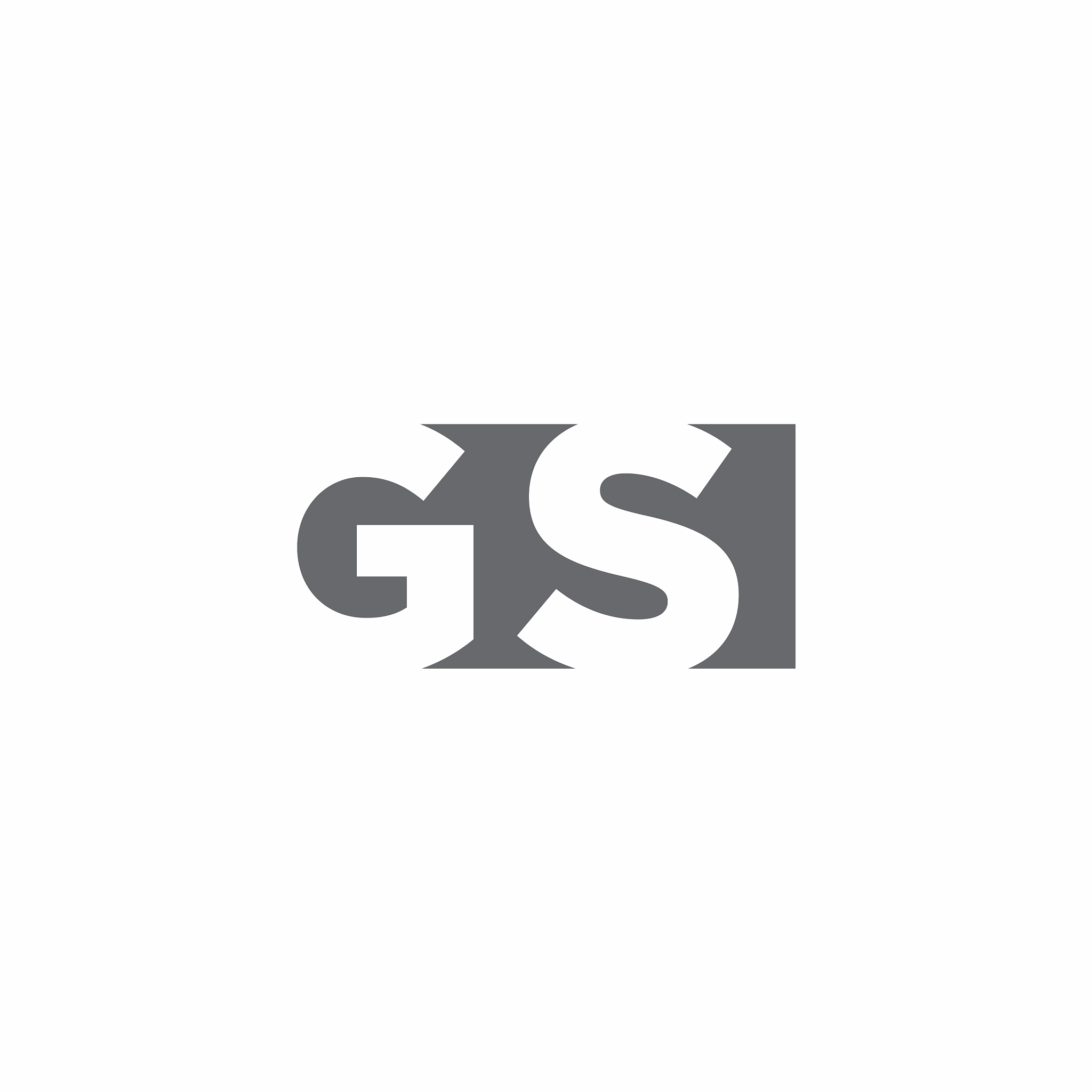 gs logo monogram with negative space style design