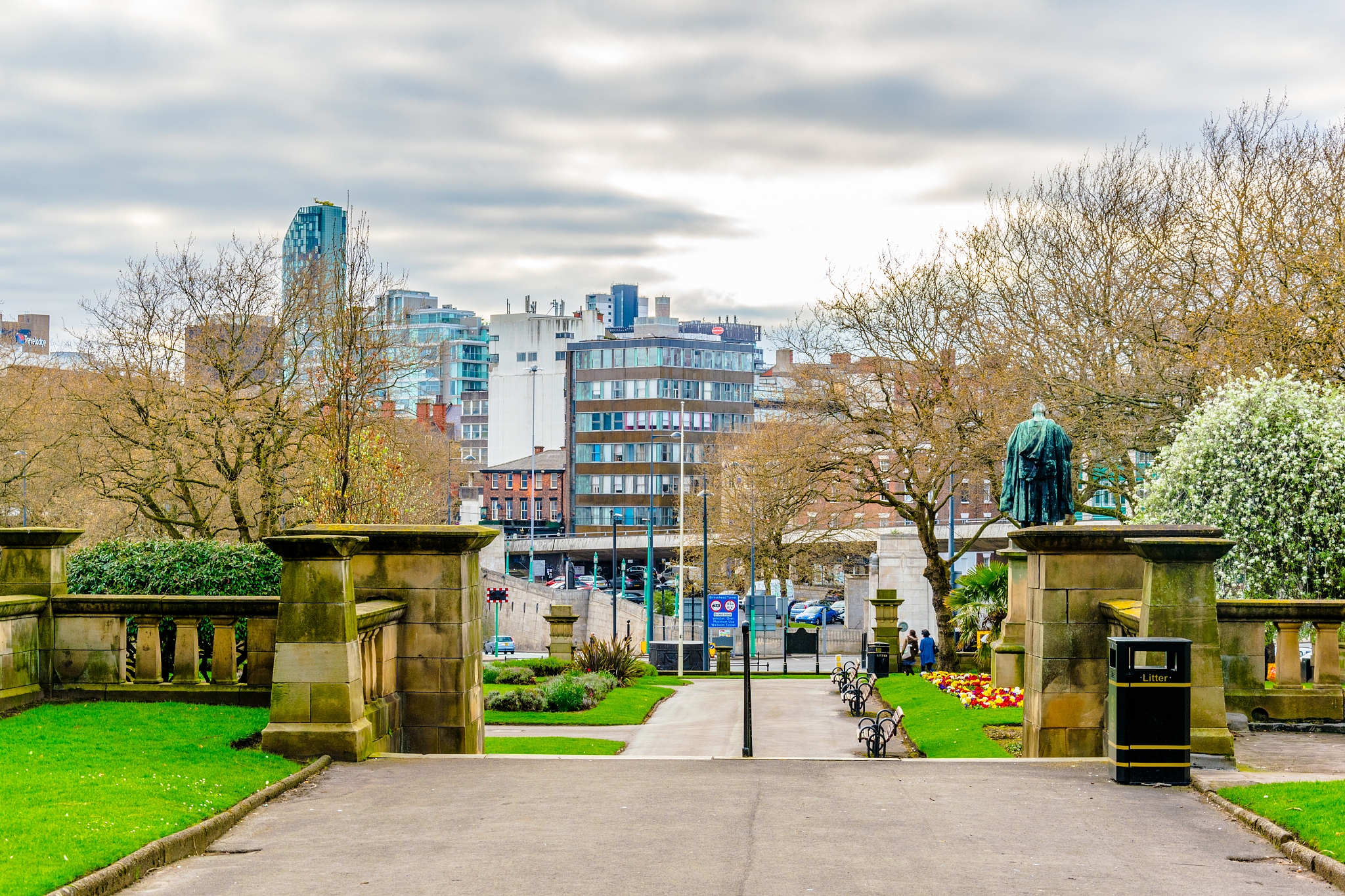 garden of saint john in liverpool, england