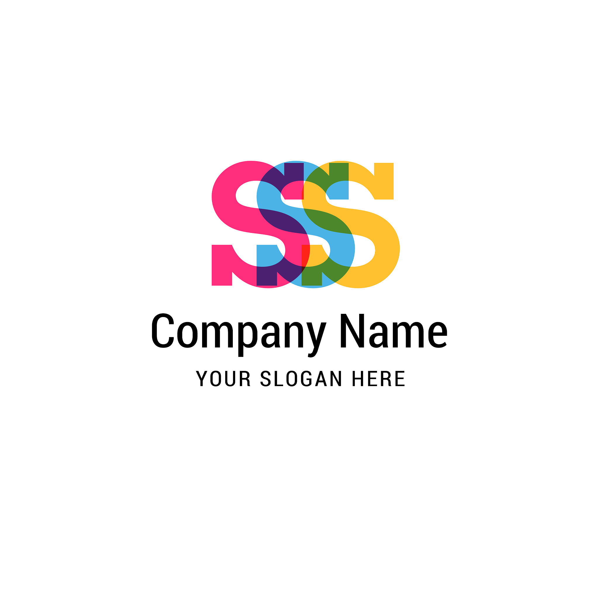 alphabetical logo design with creative typography