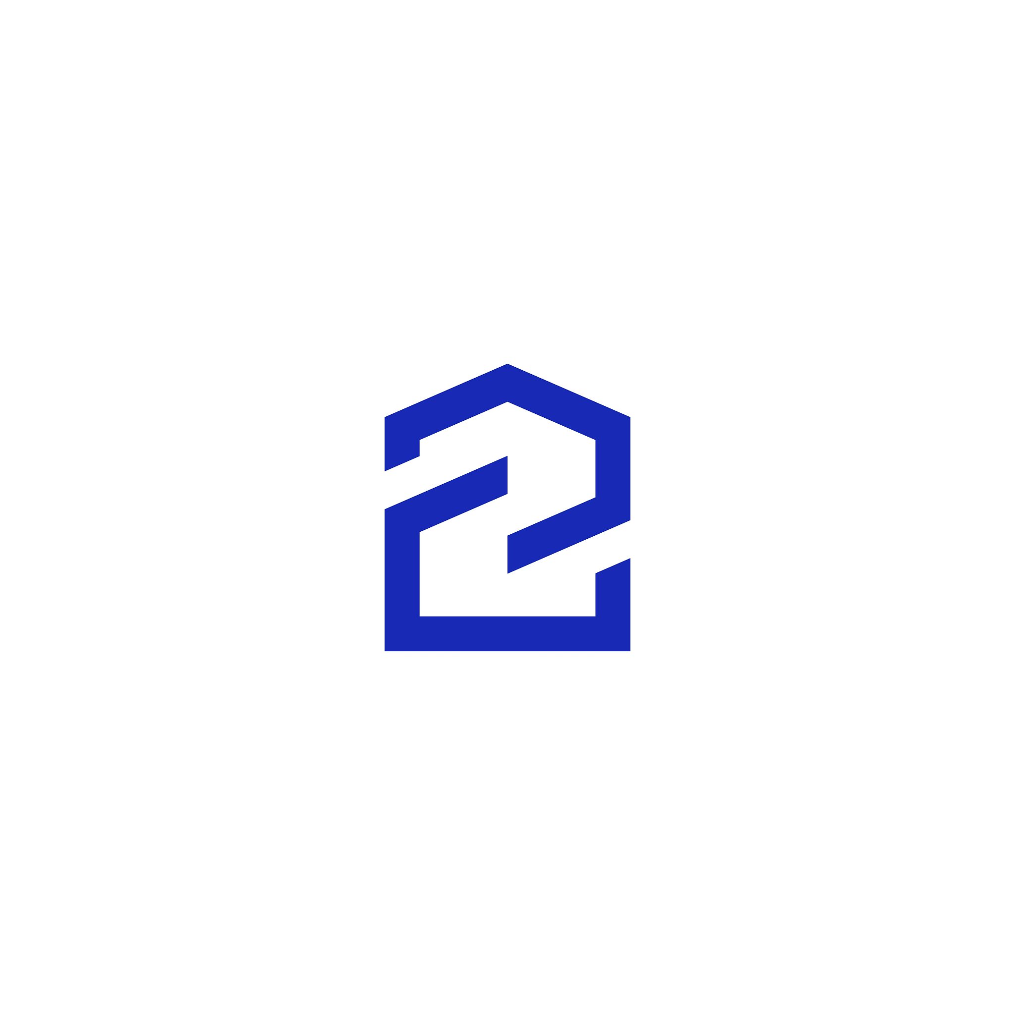 number 2 house home icon line outline sign