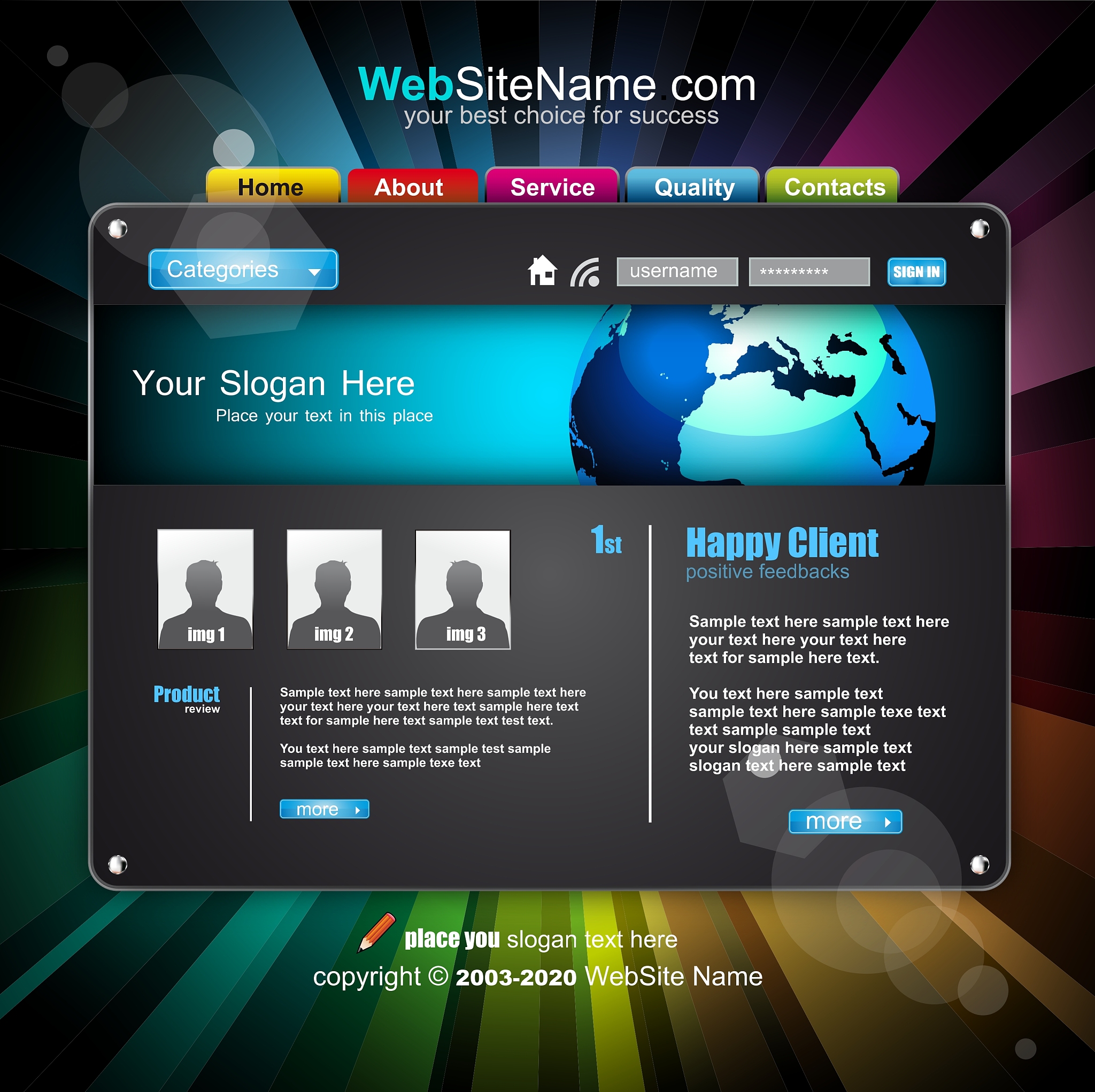 business website template
