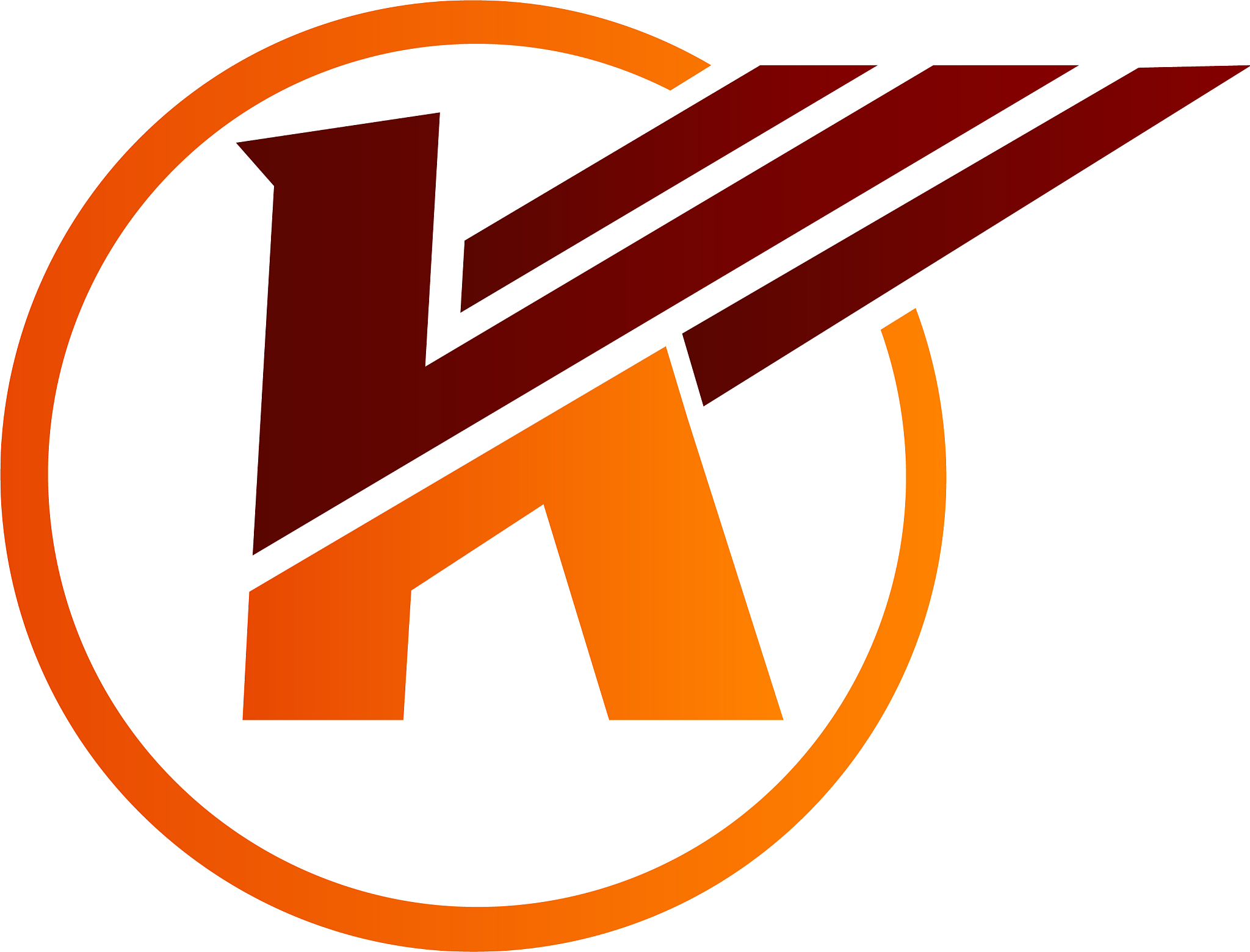letter k wings logo design concept template