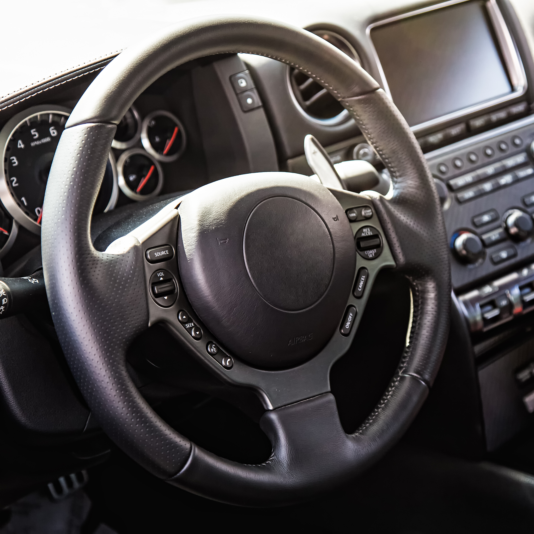 interior of the sports car
