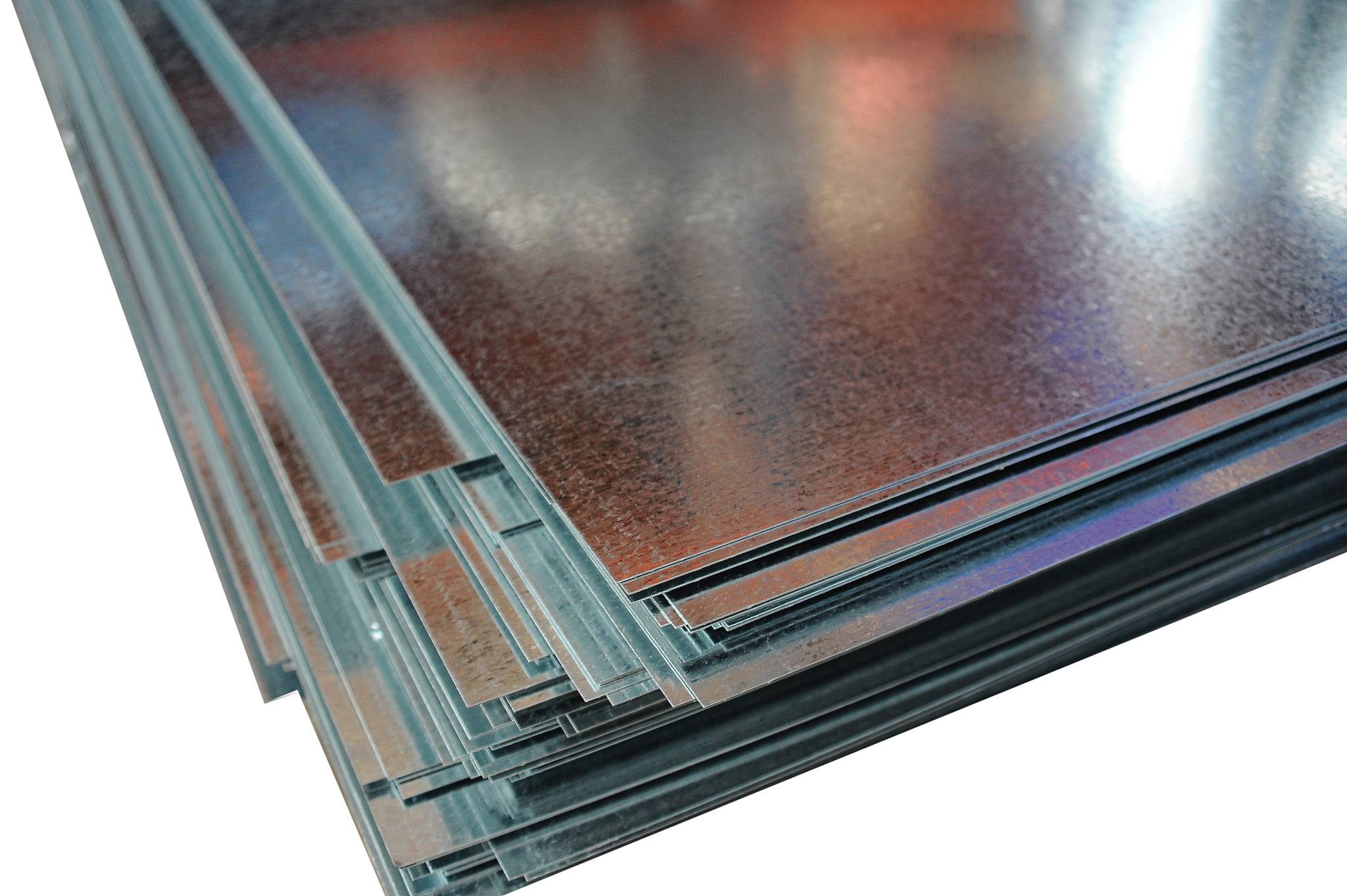 shiny metal sheets corner