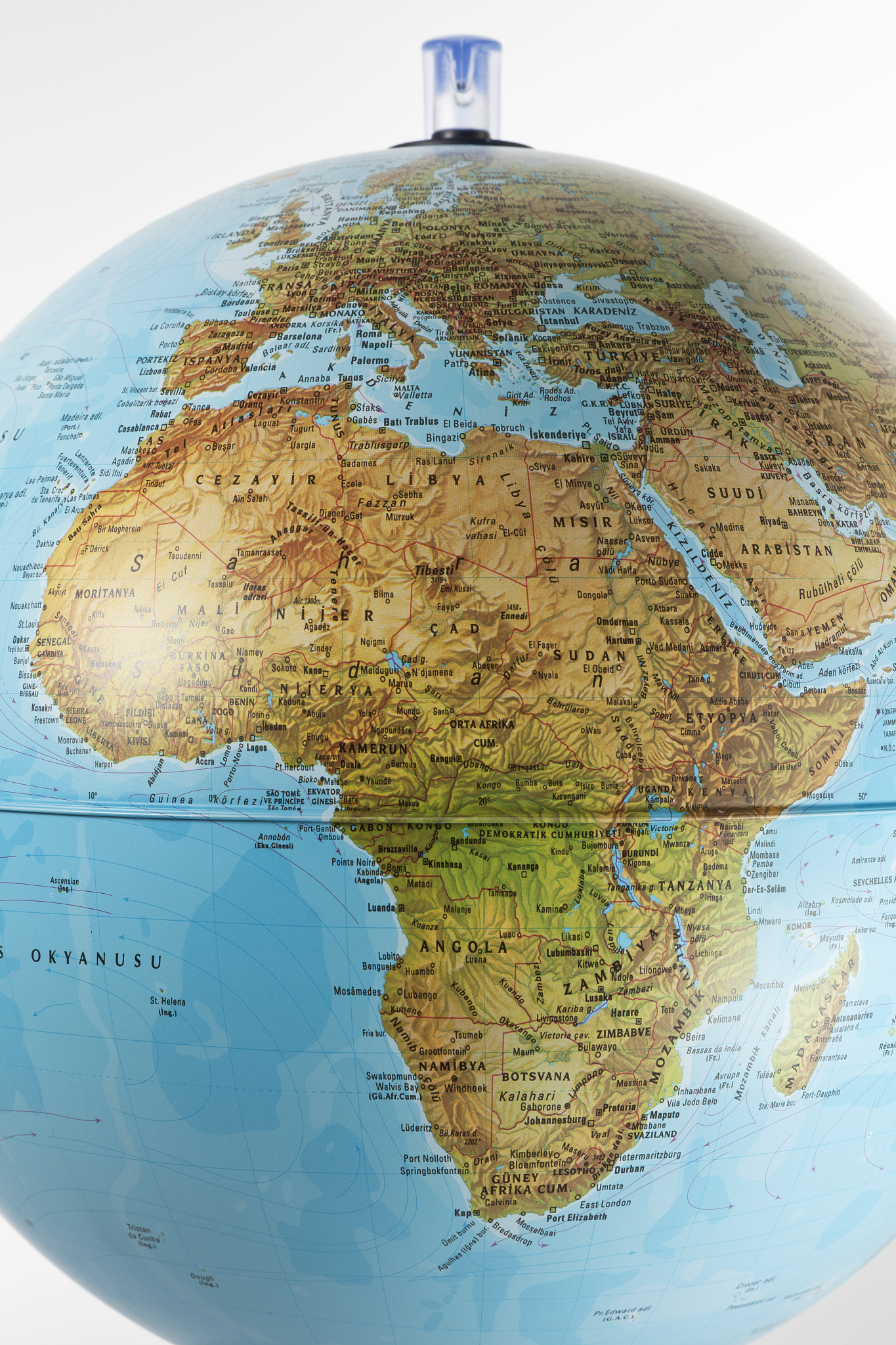world globe in geographical