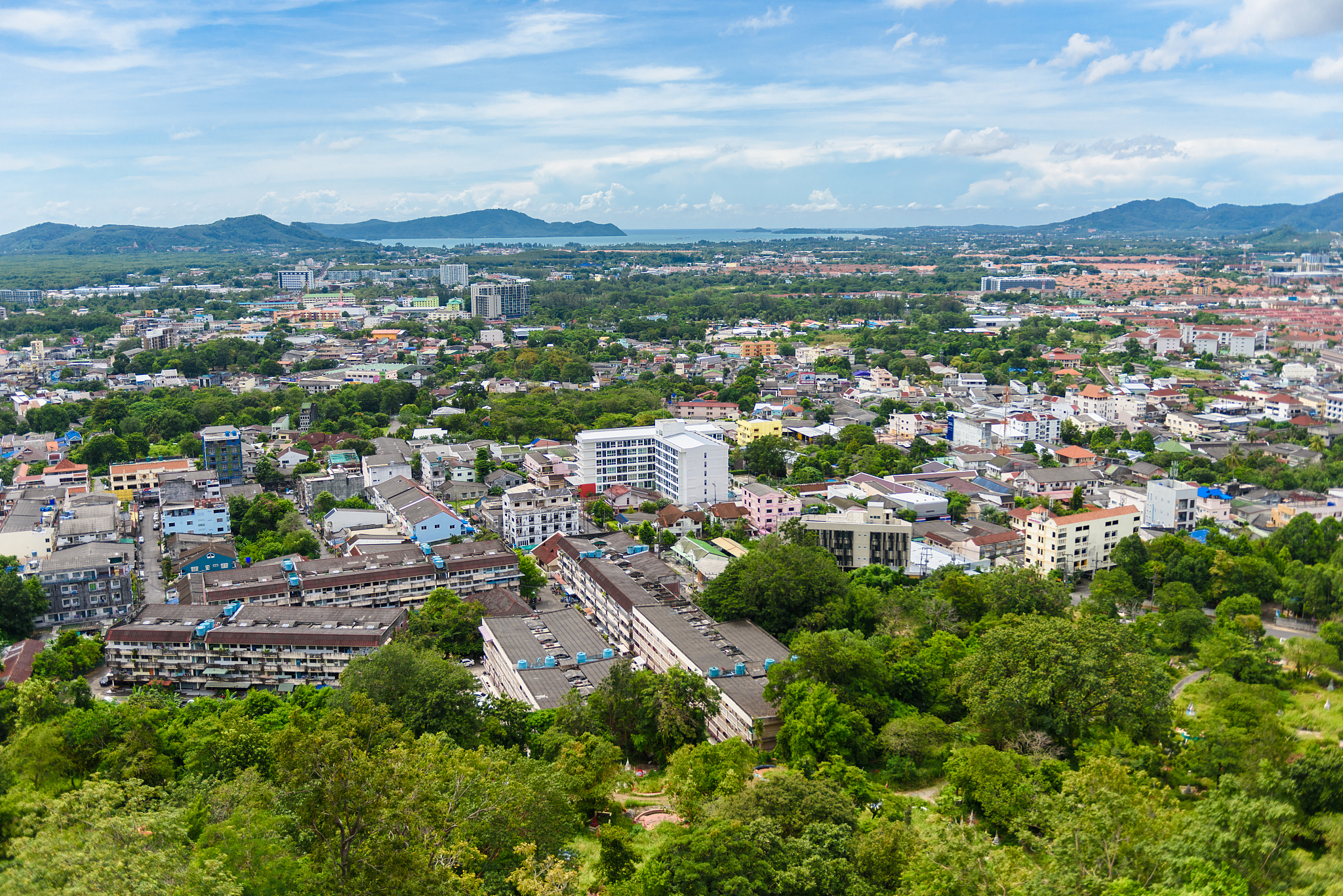phuket town top view from rang hill