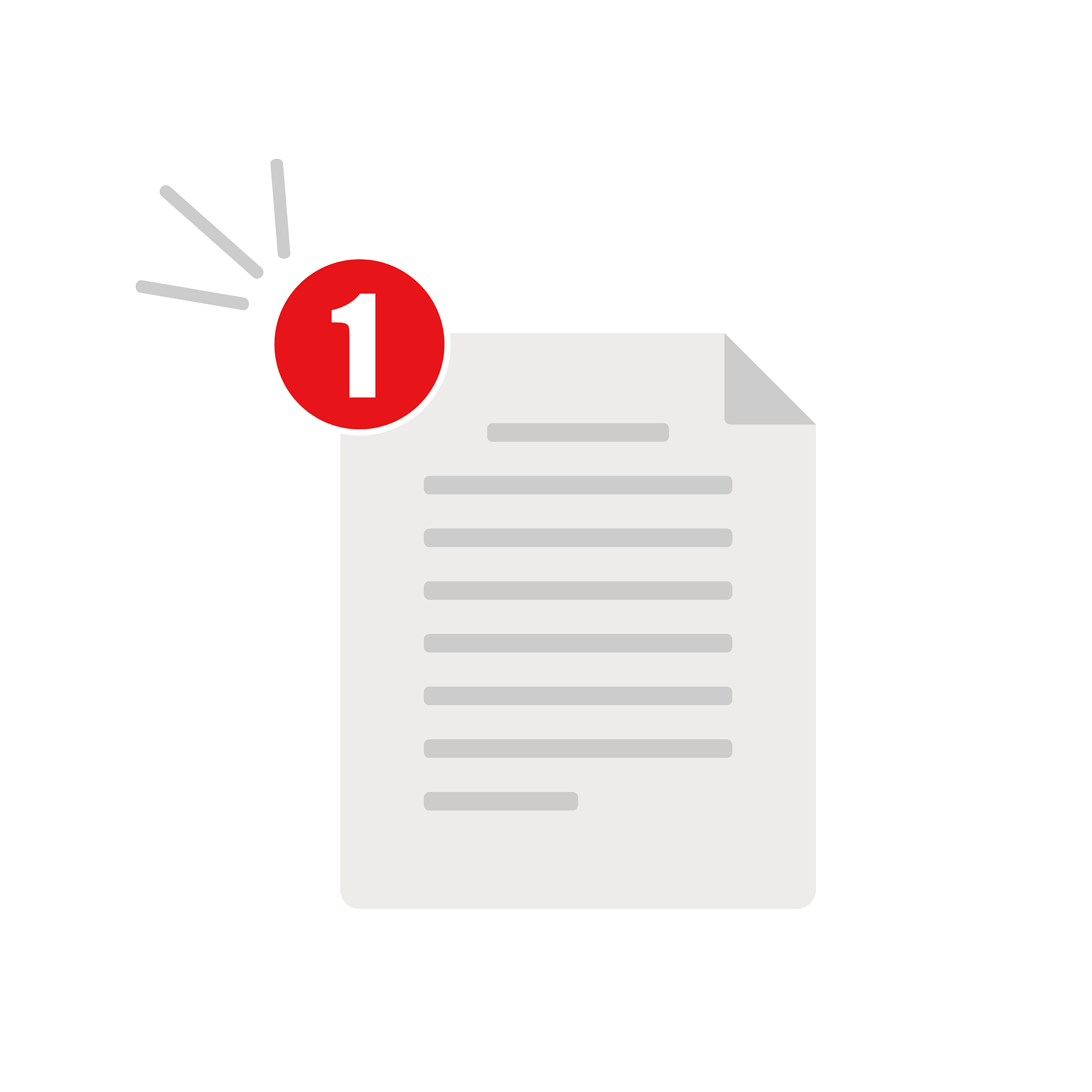 file icon with red notification icon, download from top
