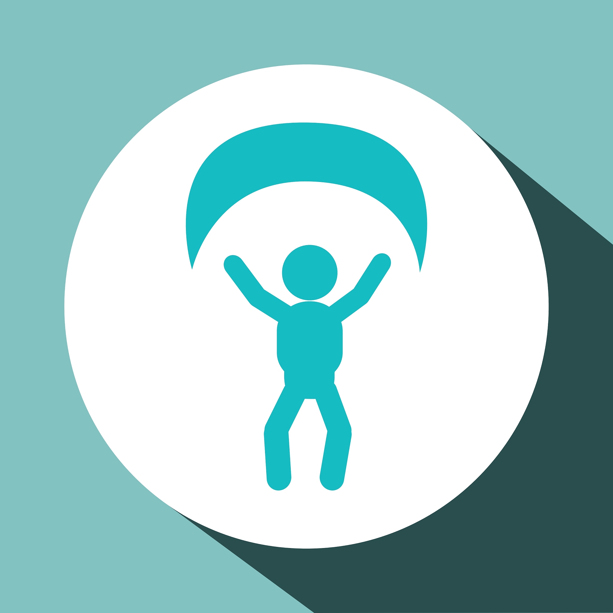 parachute design sport icon isolated image