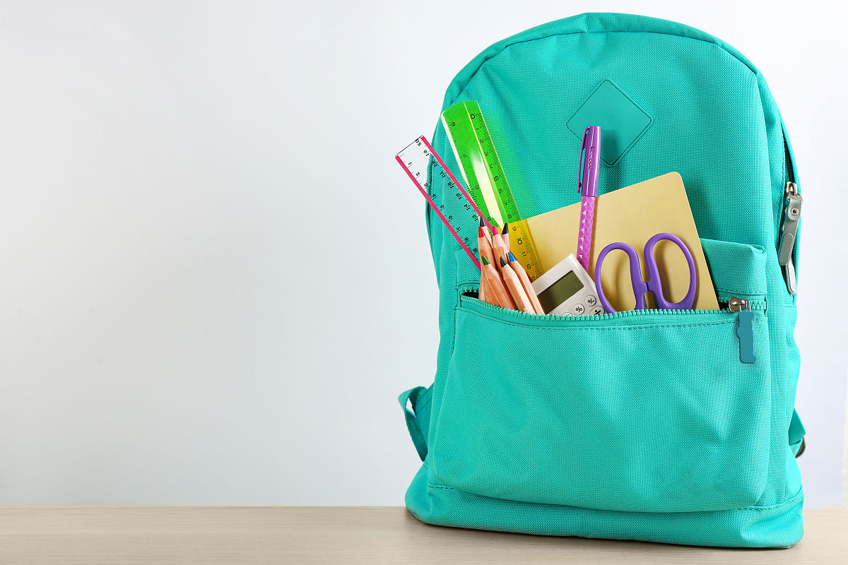 用I have a green backpack for school写一篇12句的中国1年级小学生英文作文