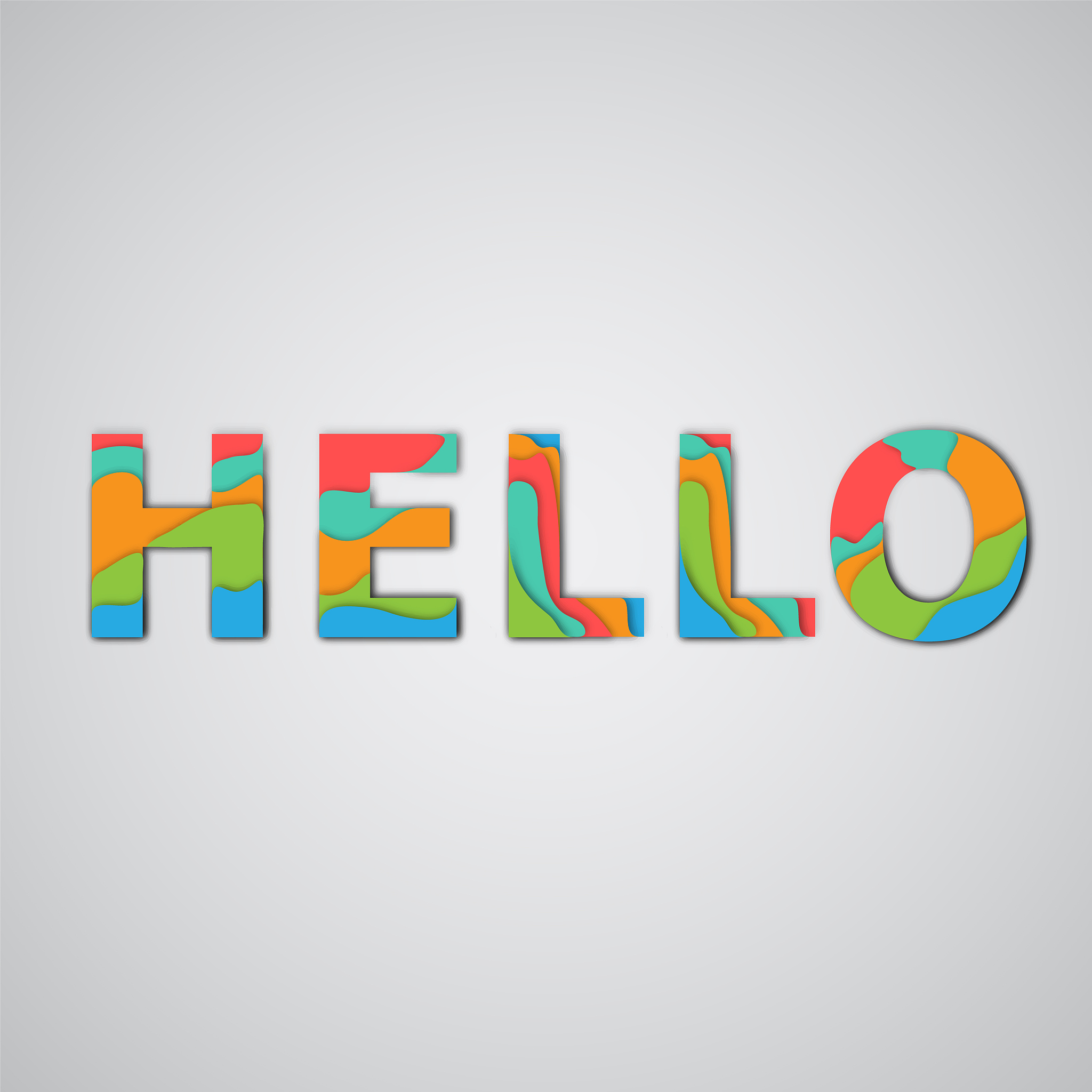 colorful word, vector illustration