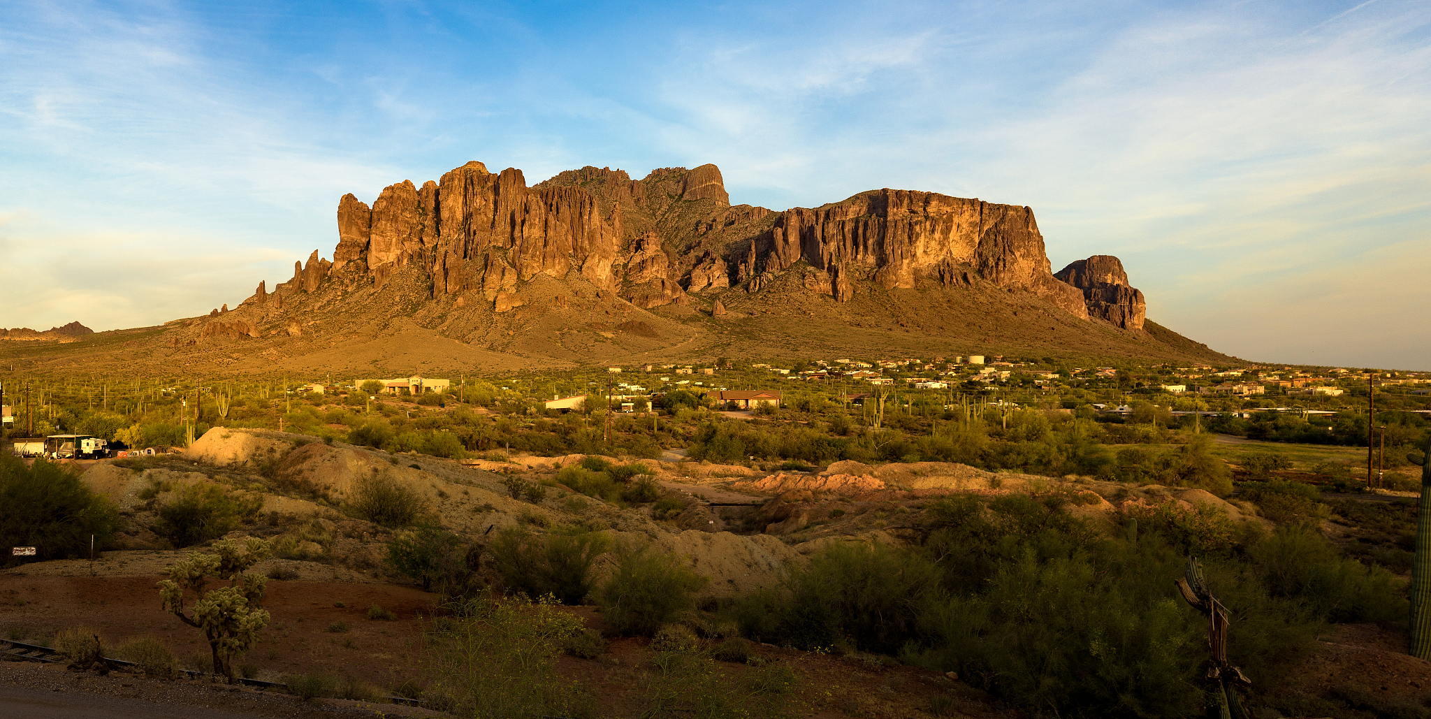 sunset at superstition mountains