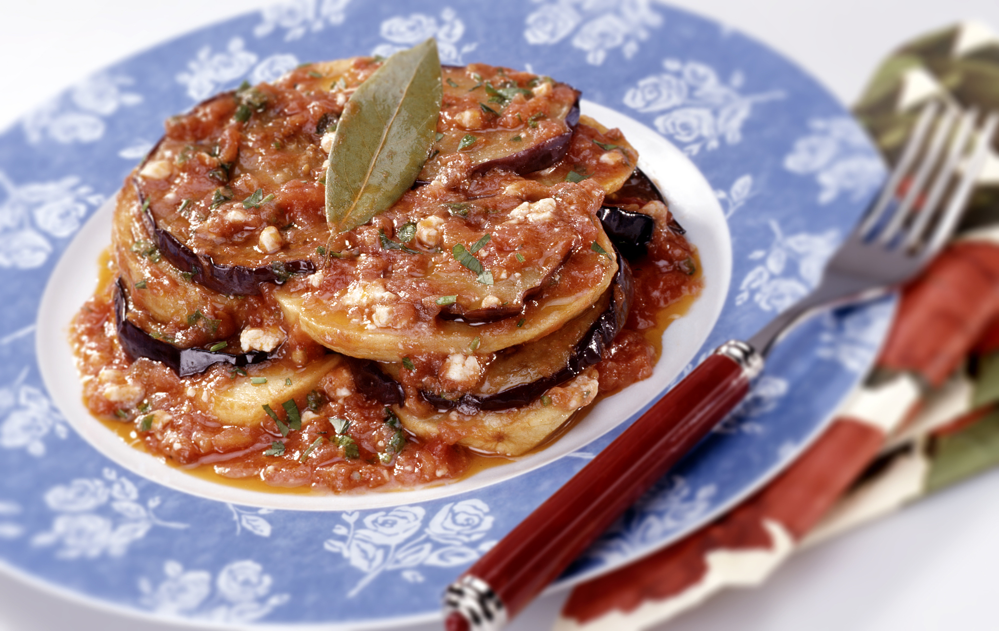 baked aubergines and potatoes