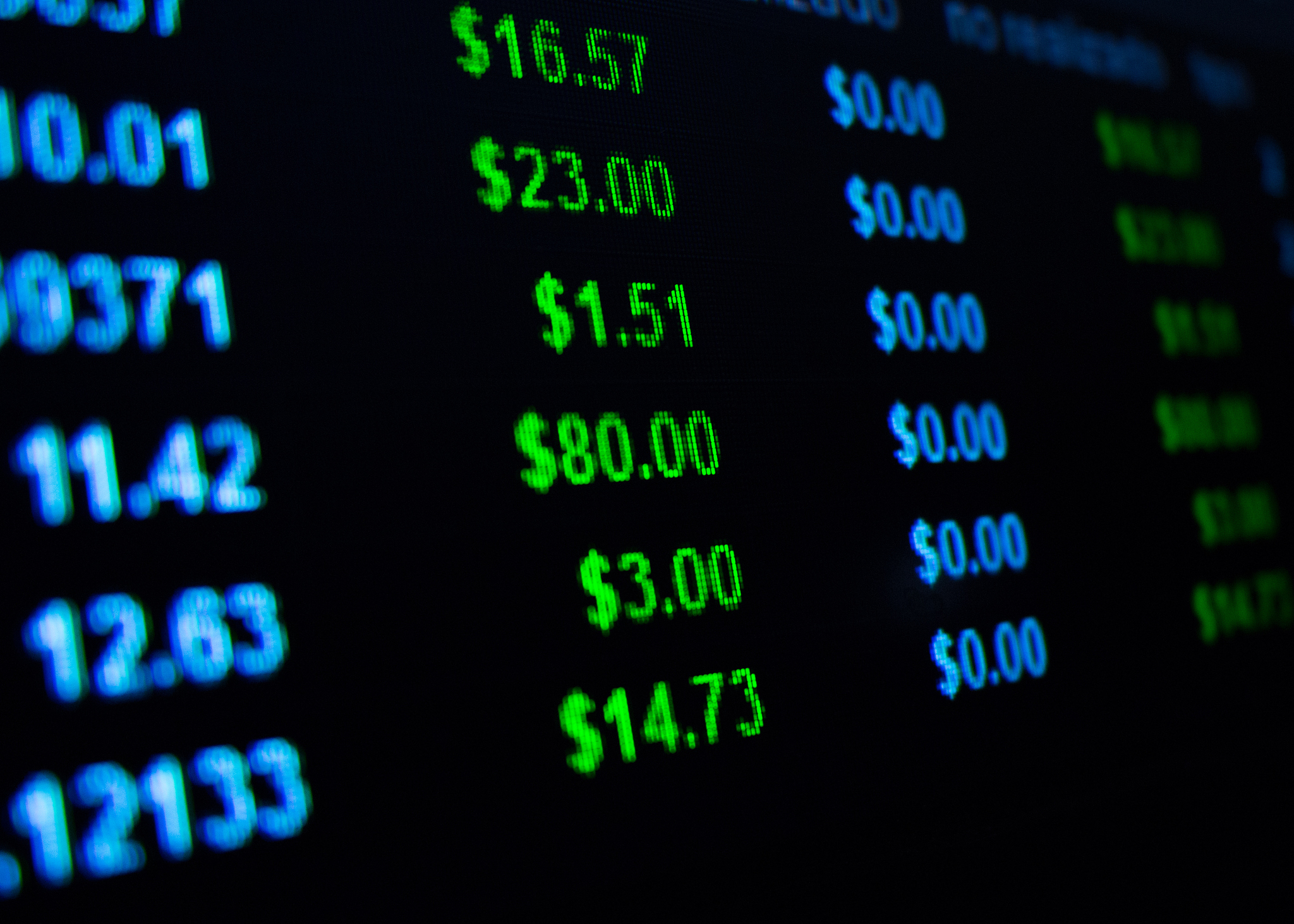 financial background with market values
