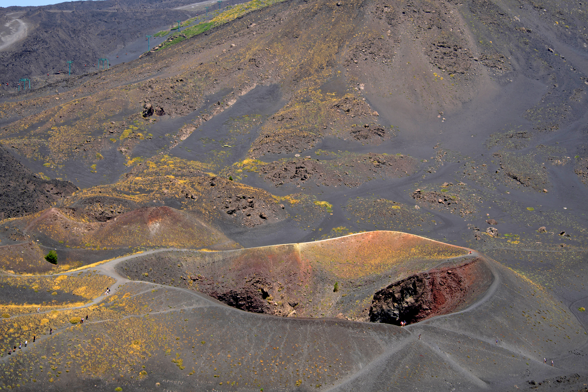 silvestri craters, lateral cones and flow form calderas, from mo