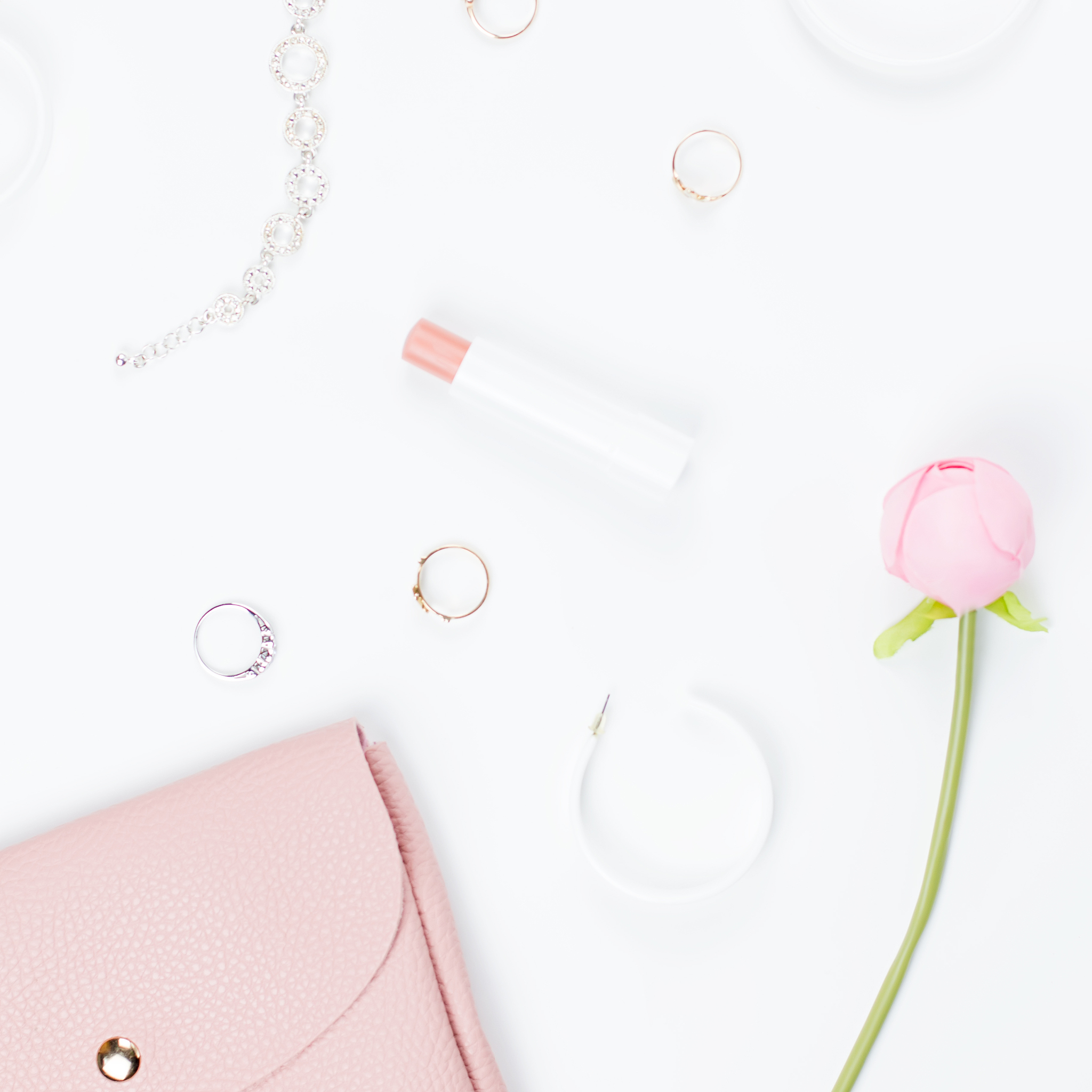 woman fashion accessories flat lay, fashion blog concept.