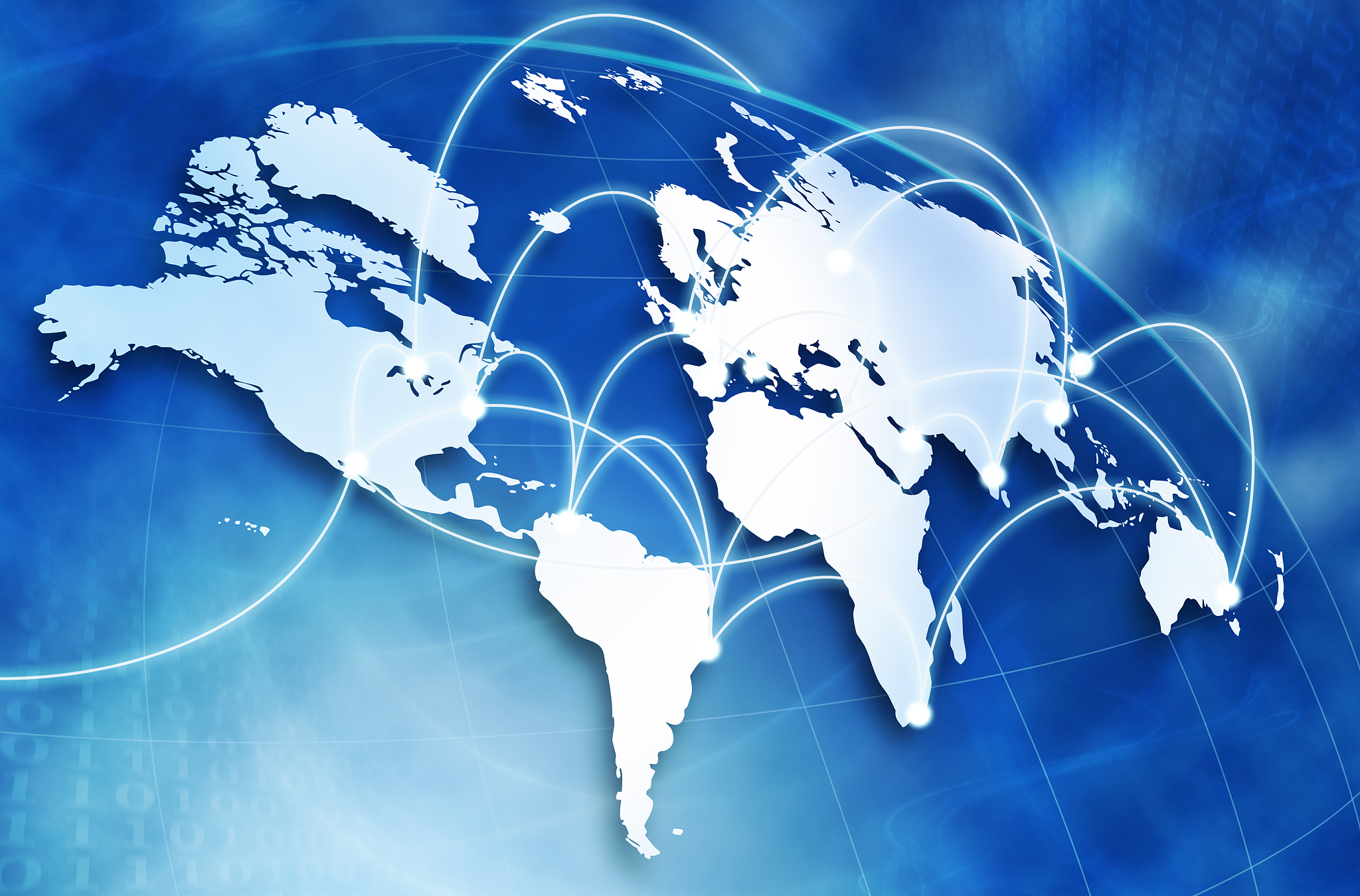 world communications networking map