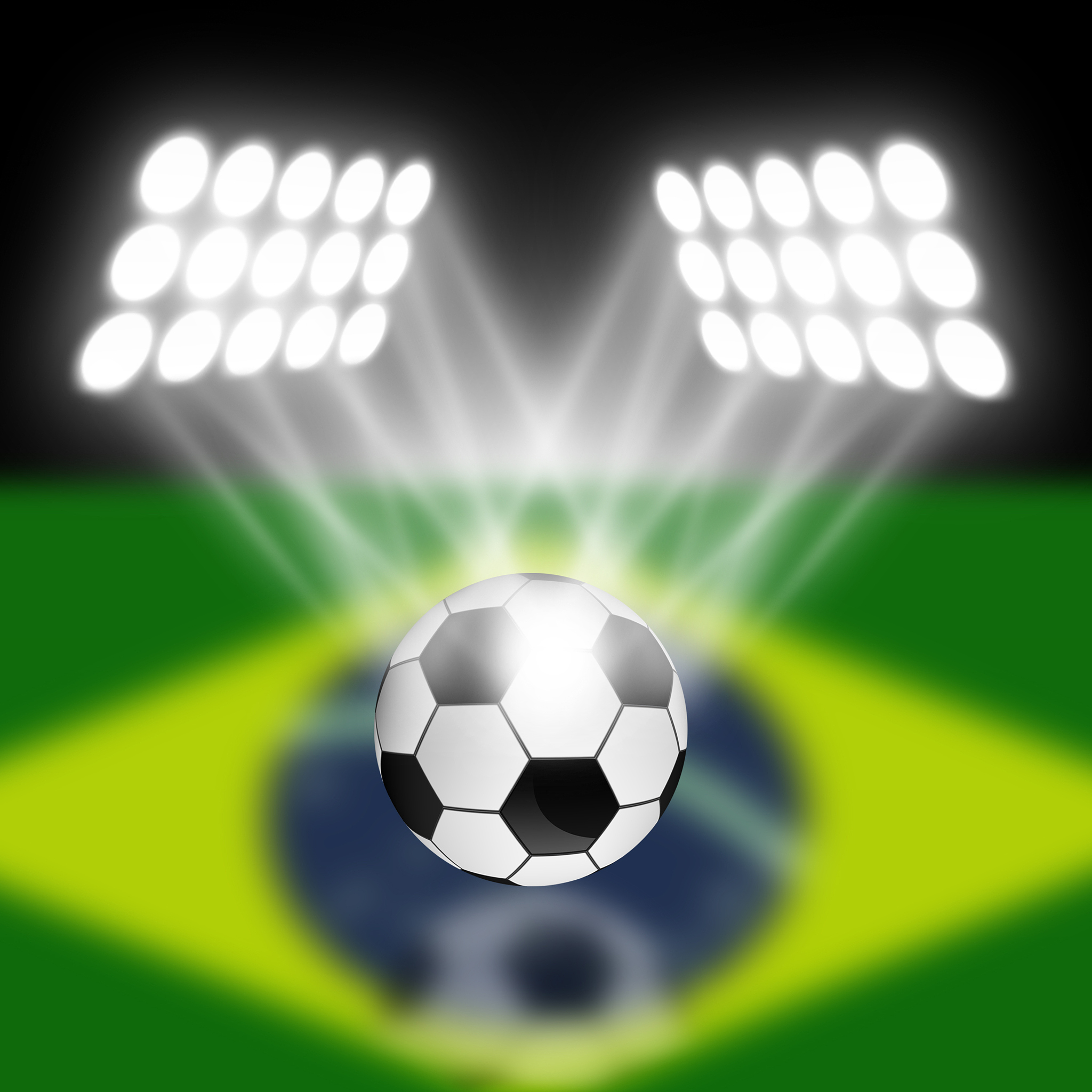 soccer ball with spotlight