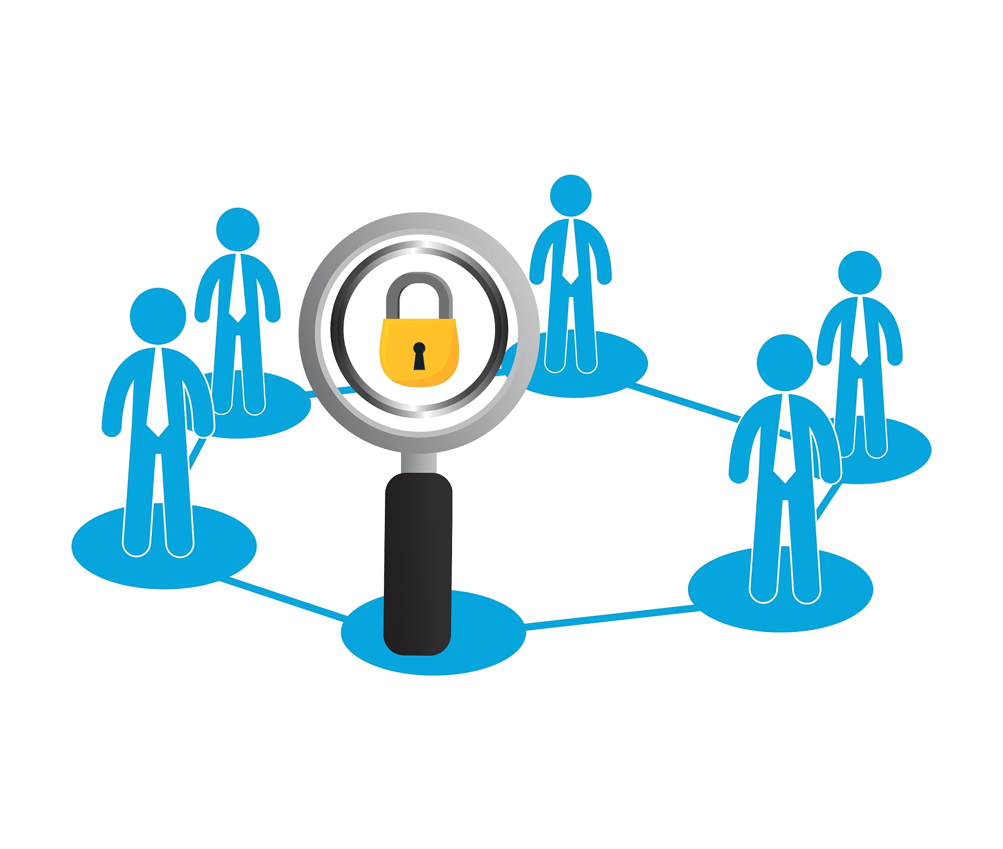 people connections lock network icon