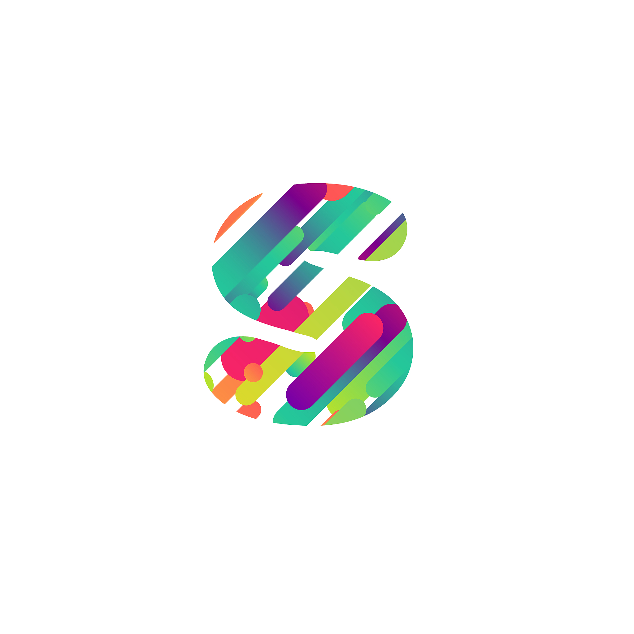 colorful character from a typeset, vector illustration