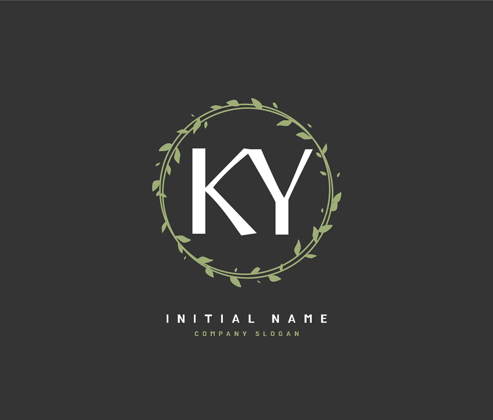 k y ky beauty initial logo handwriting logo of