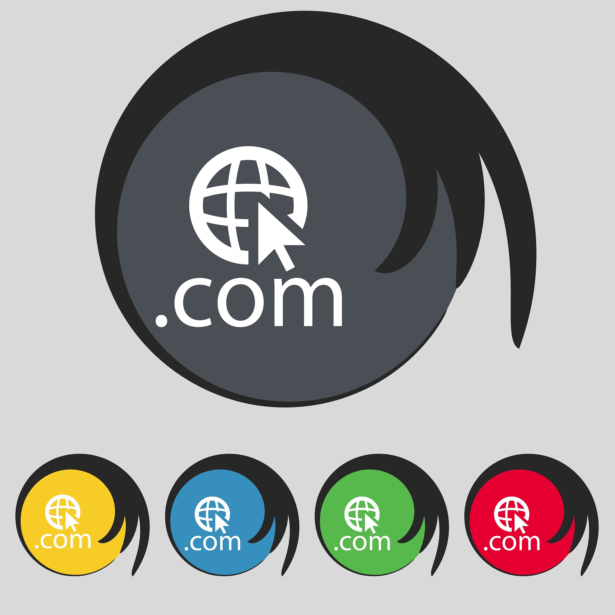 domain com sign icon top-level internet domain