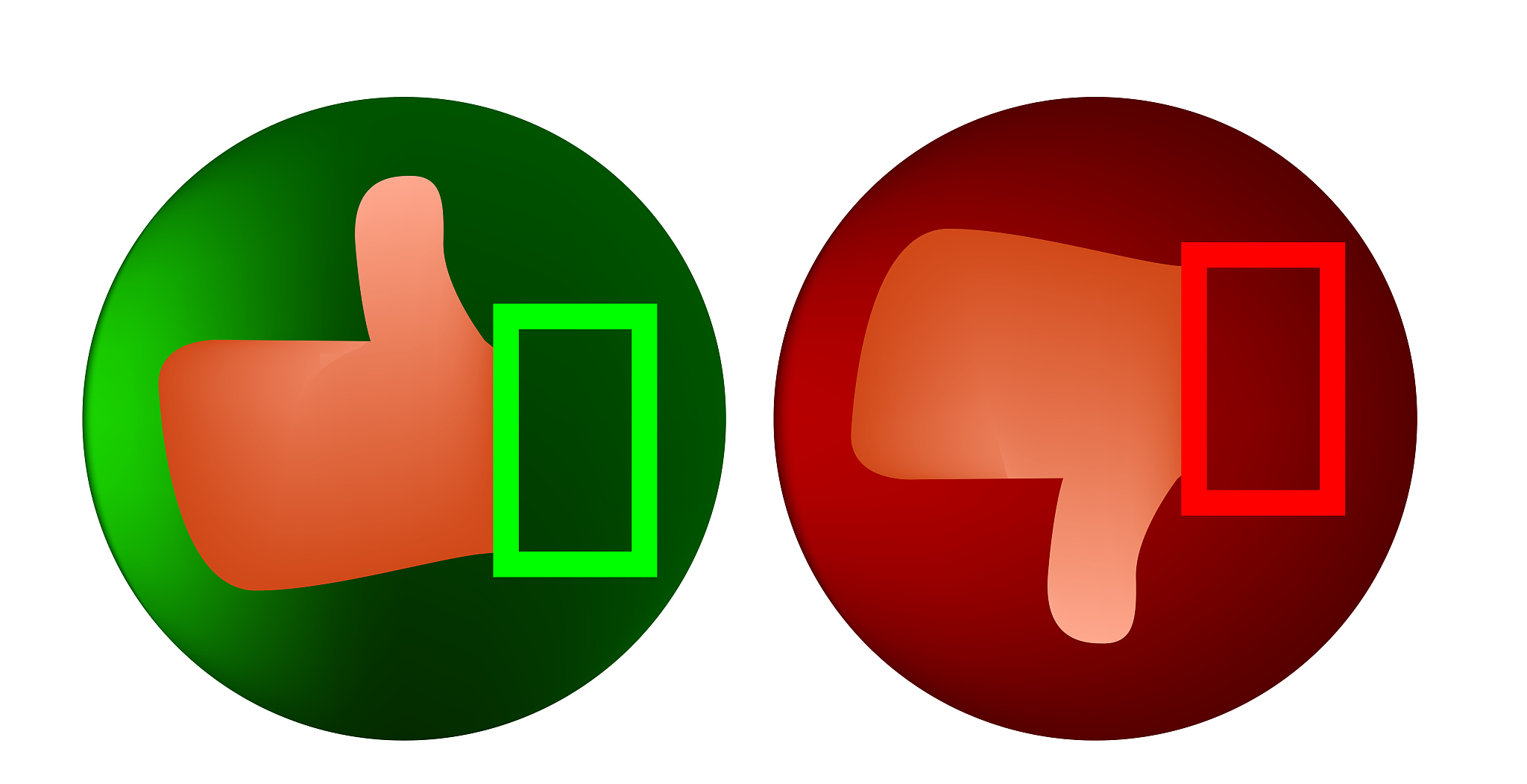 like and dislike buttons on white background stock - illustratio