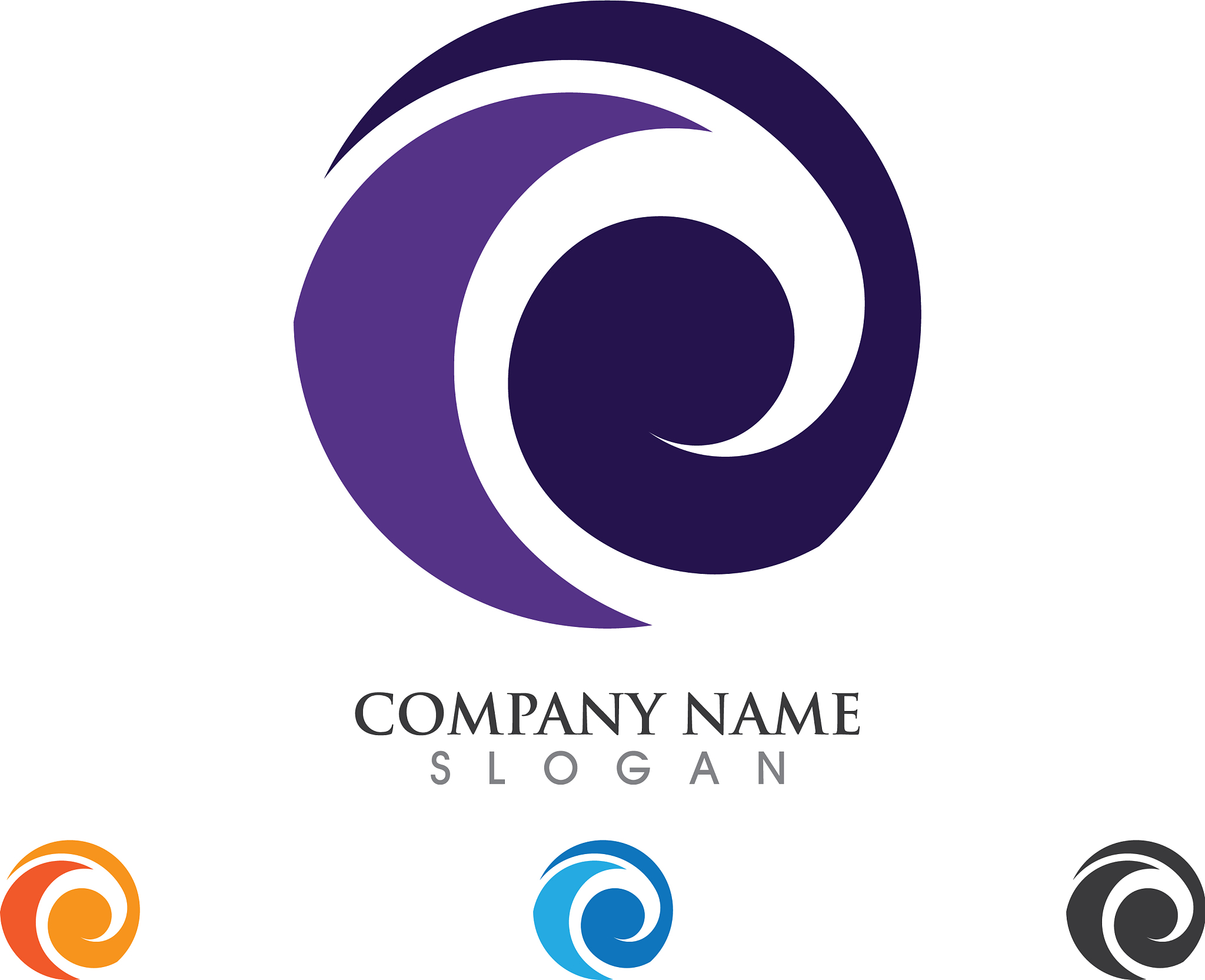 water wave logo template