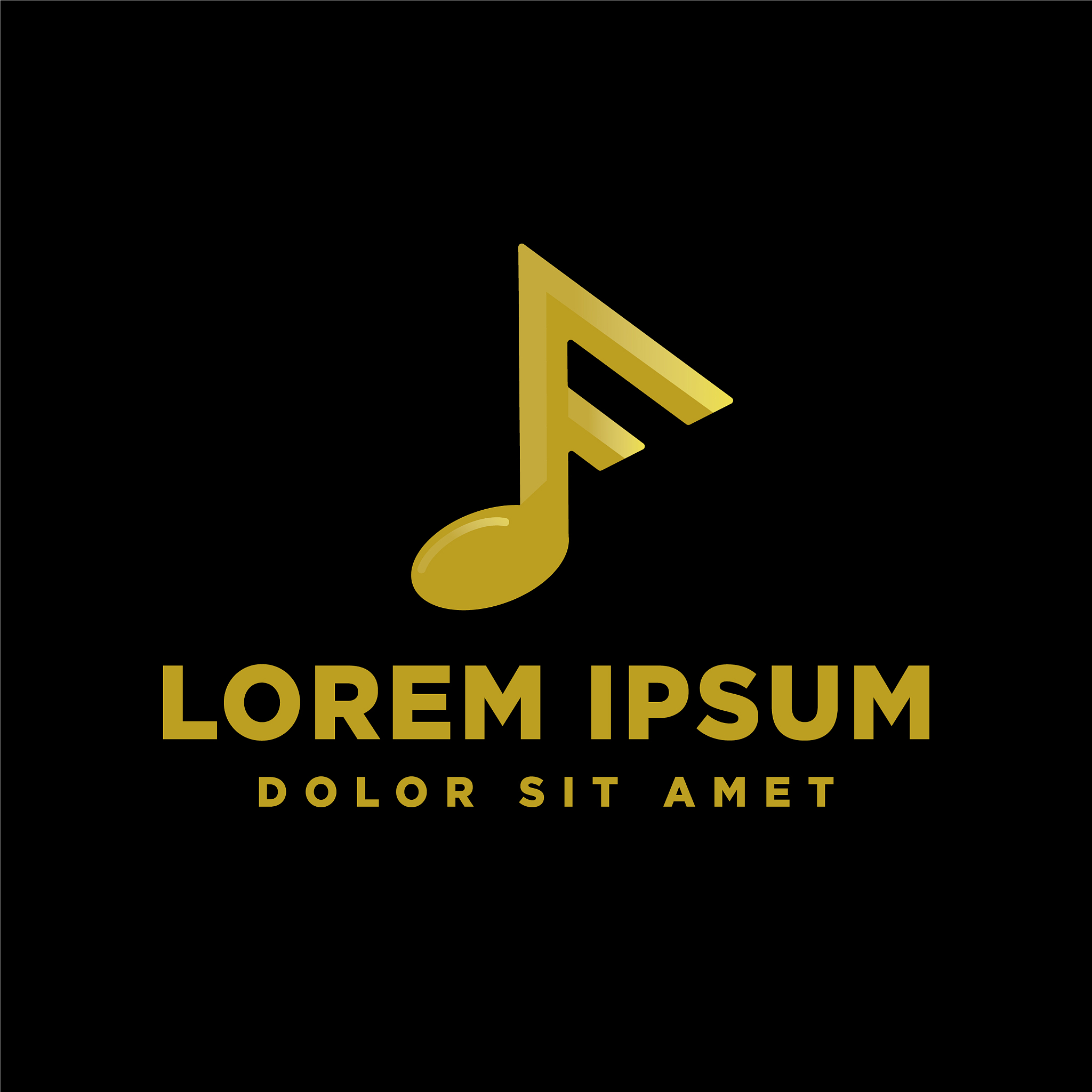 f music initial logo template icon