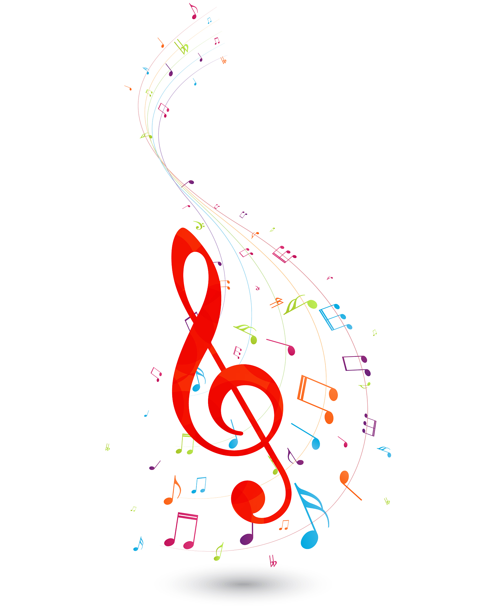 colorful music notes