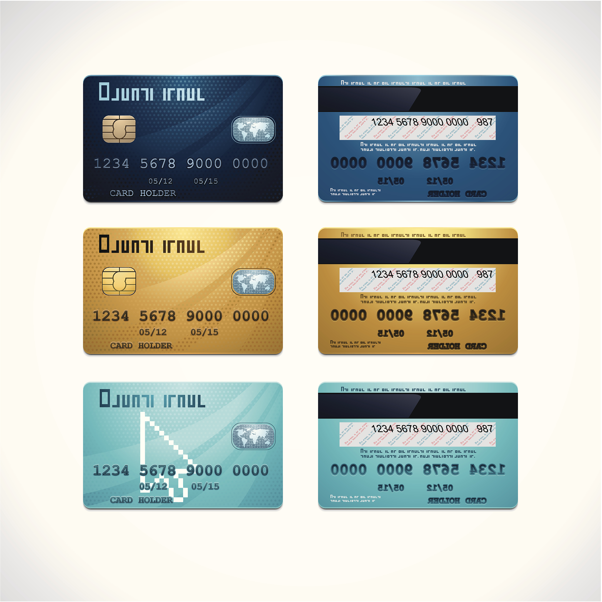 credit cards set