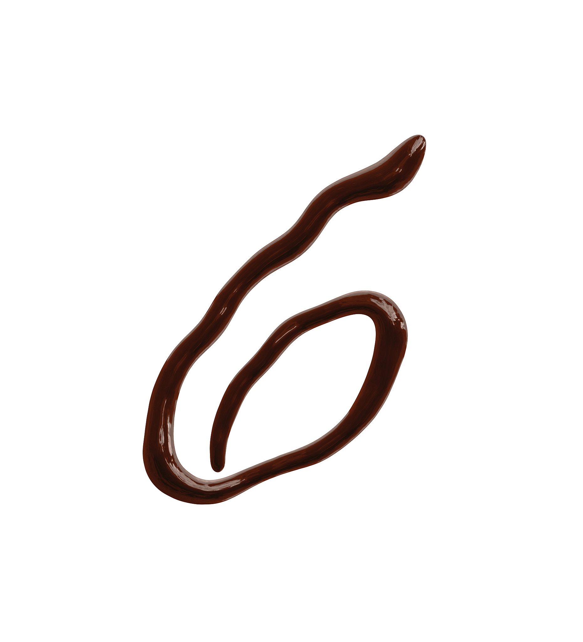 3d chocolate sauce font
