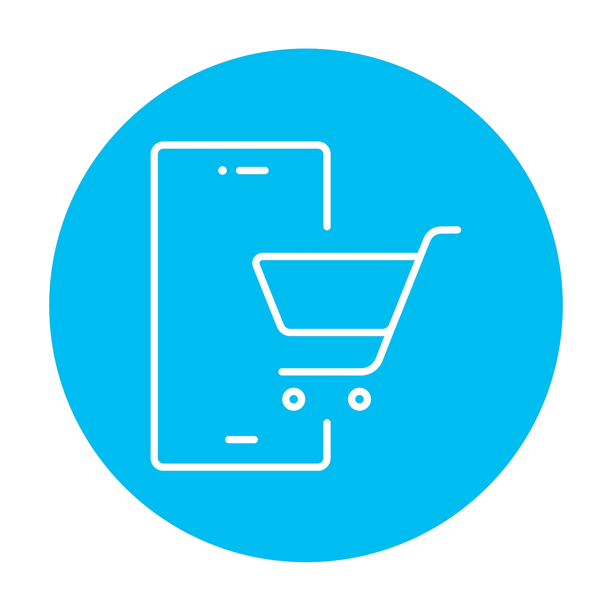online shopping line icon