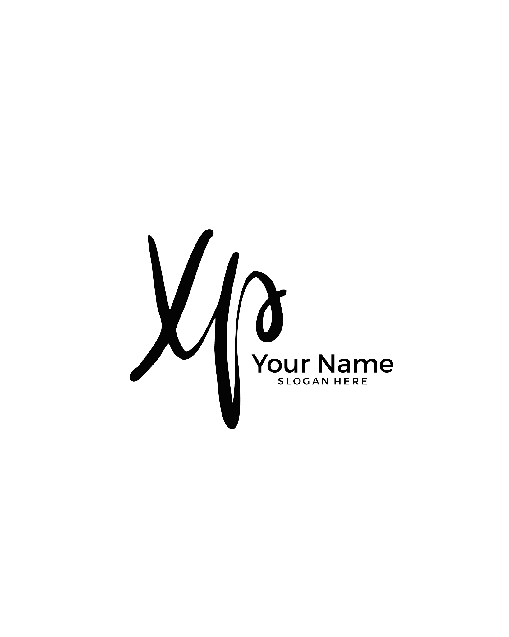 x p xp initial logo signature handwriting