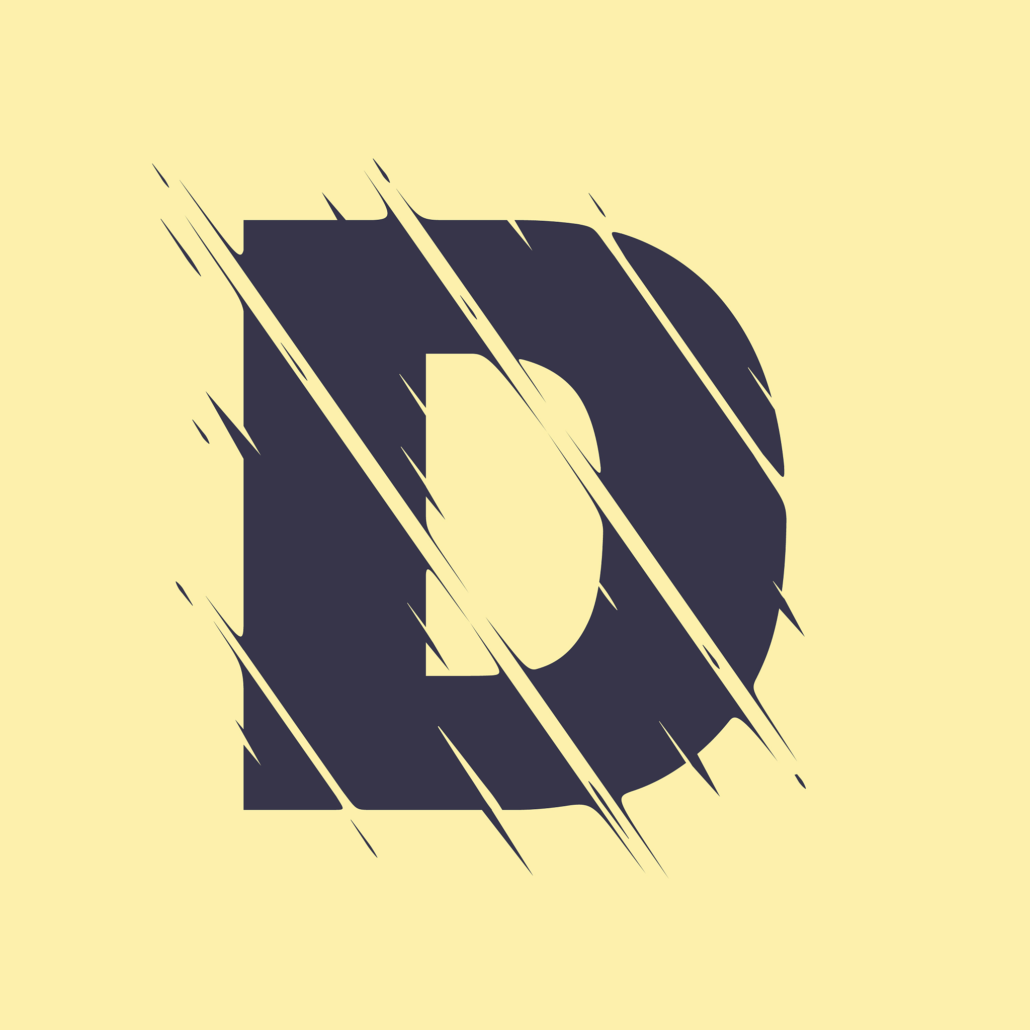 scribbled letter d