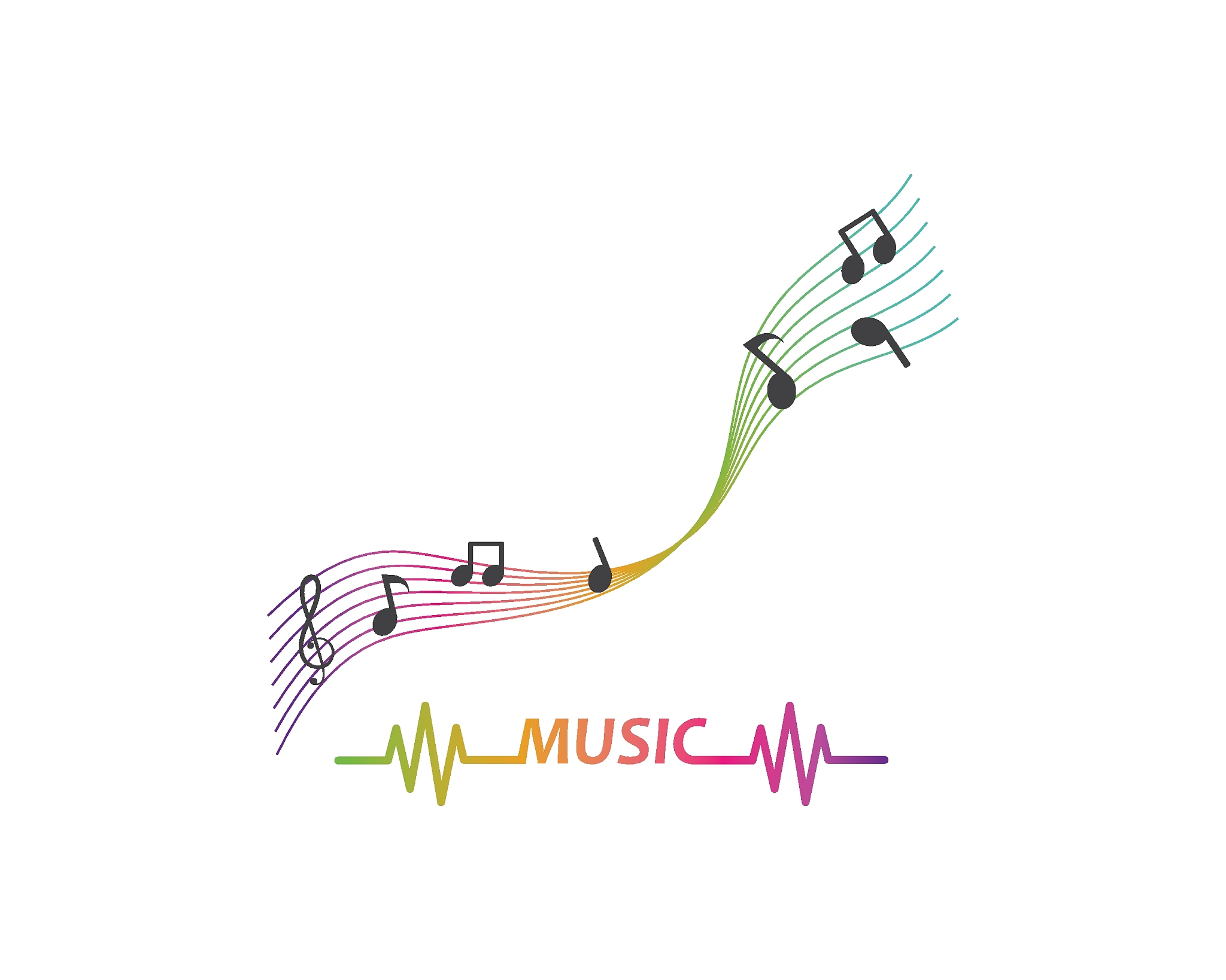 music note illustration design