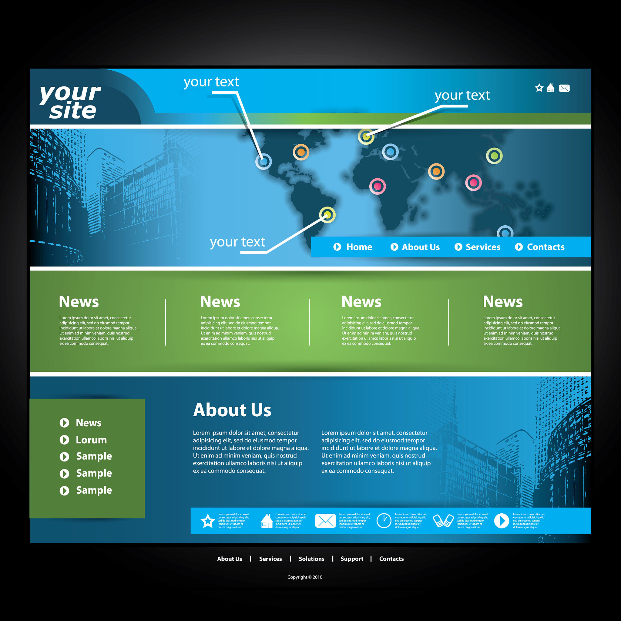 one page website template