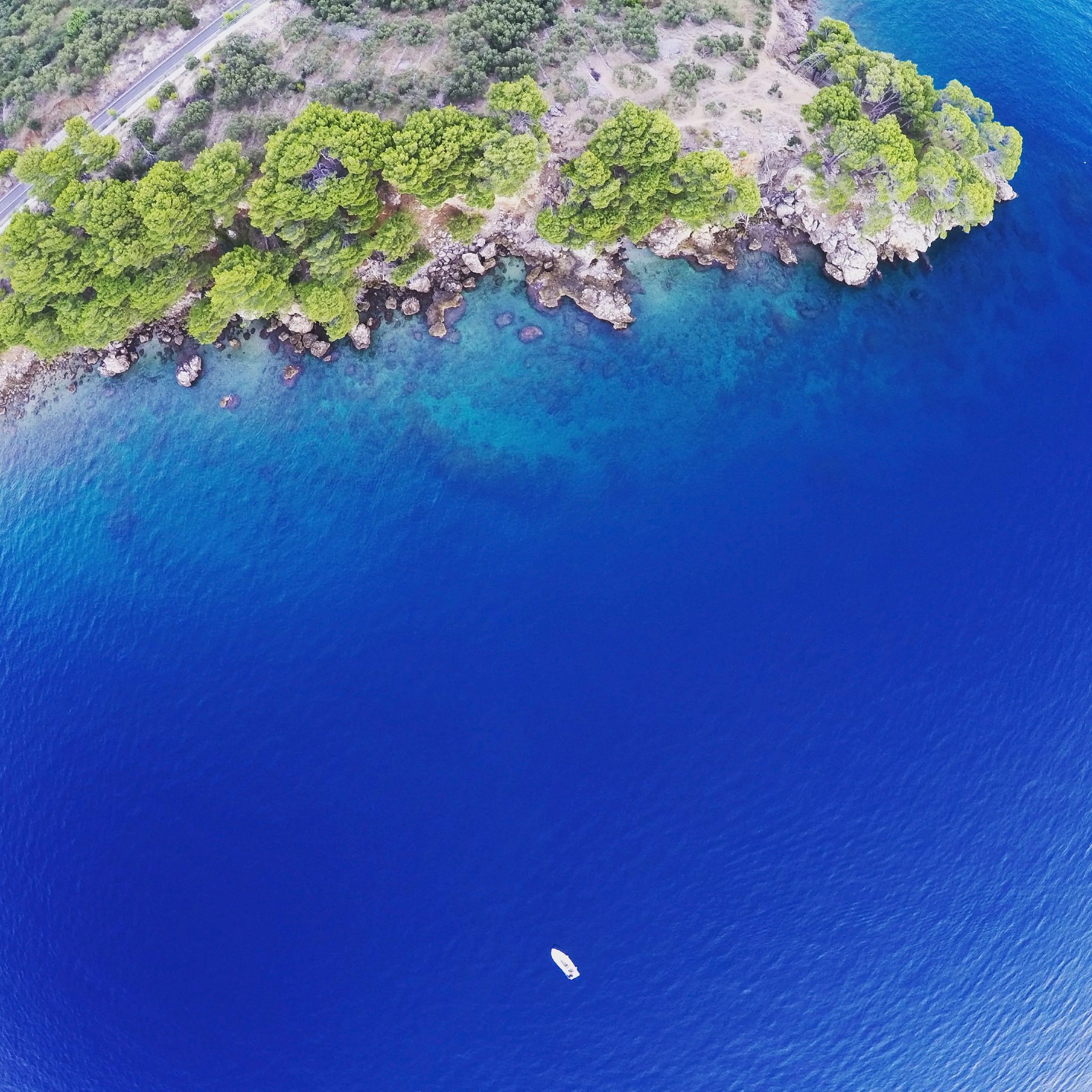 scenic view of sea against blue sky