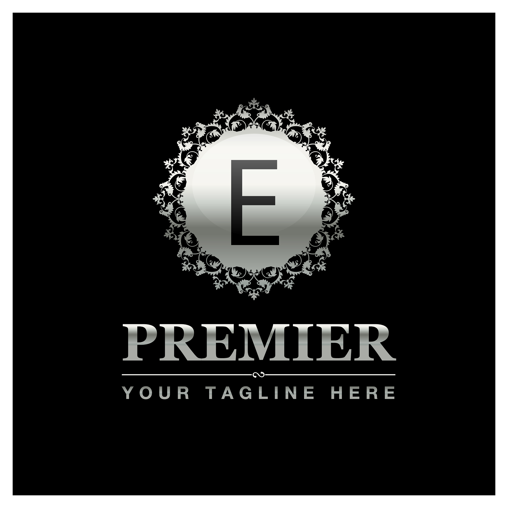 alphabetic logo design with elegent design and
