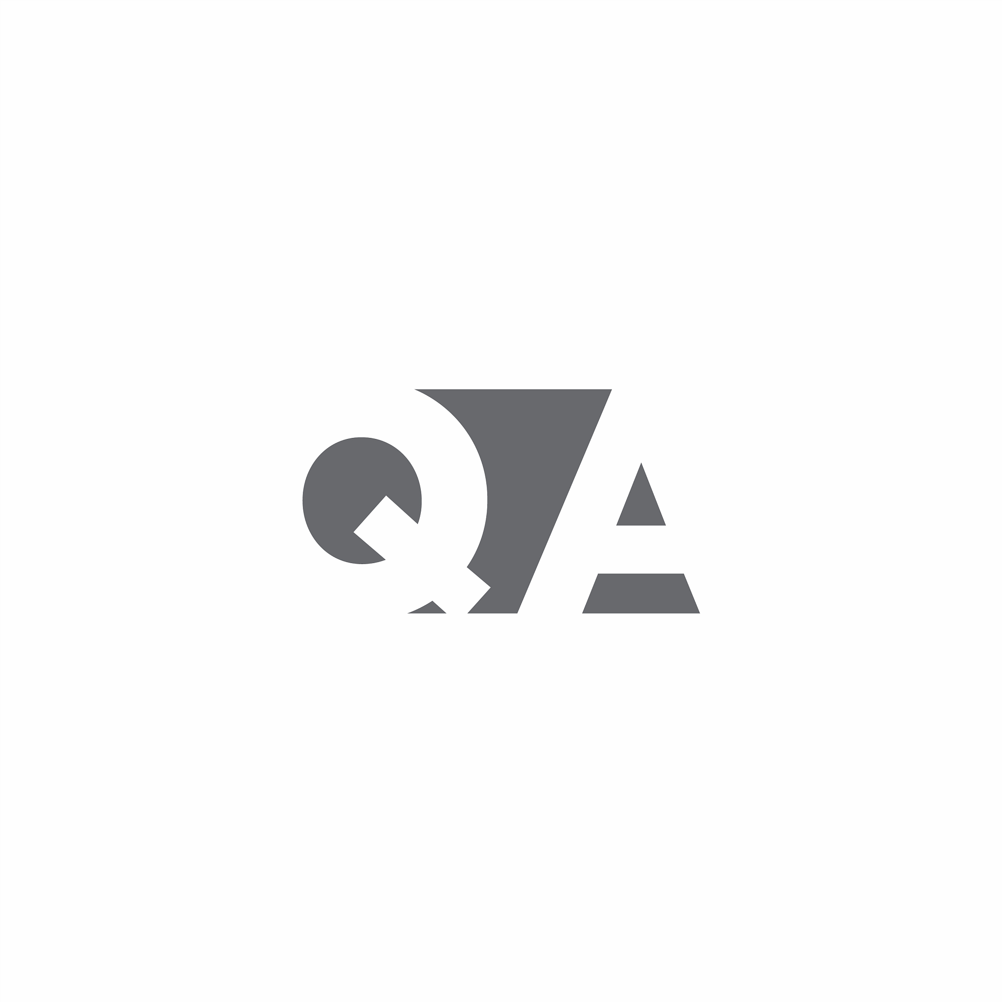 qa logo monogram with negative space style design