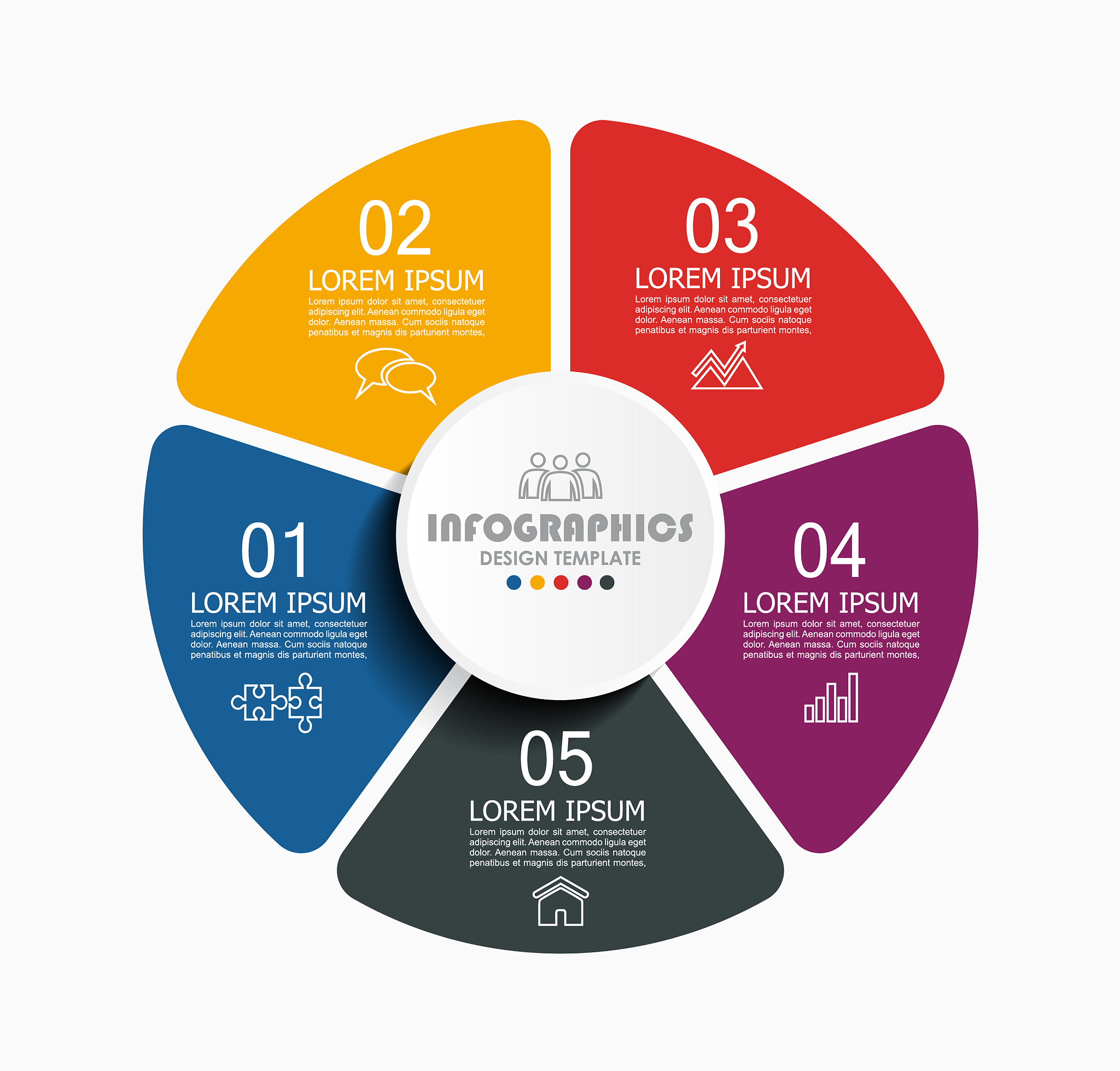 infographic design template with place for your
