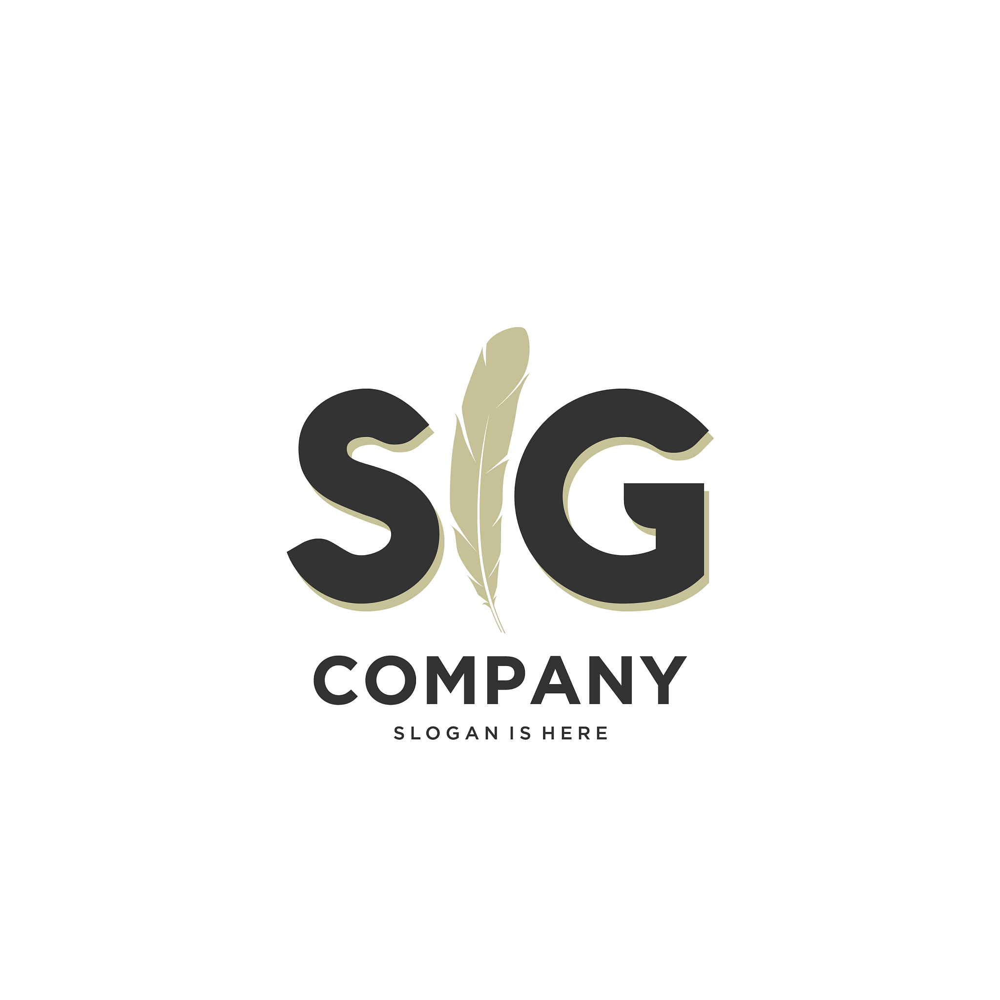initial sg letter unique attractive creative