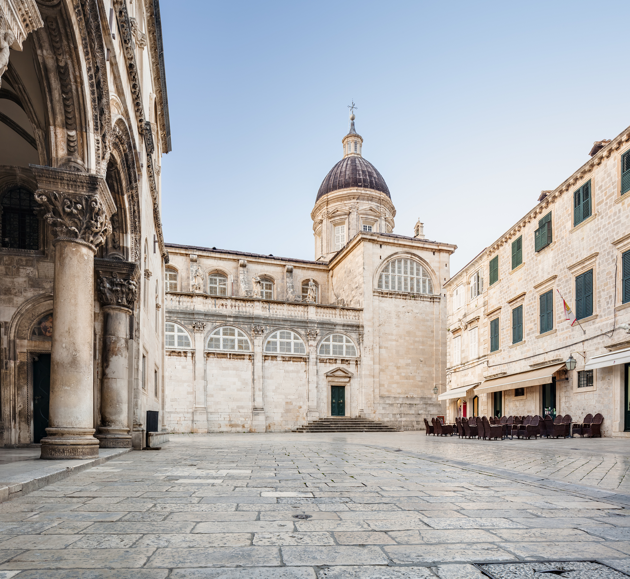 dubrovnik cathedral at dawn