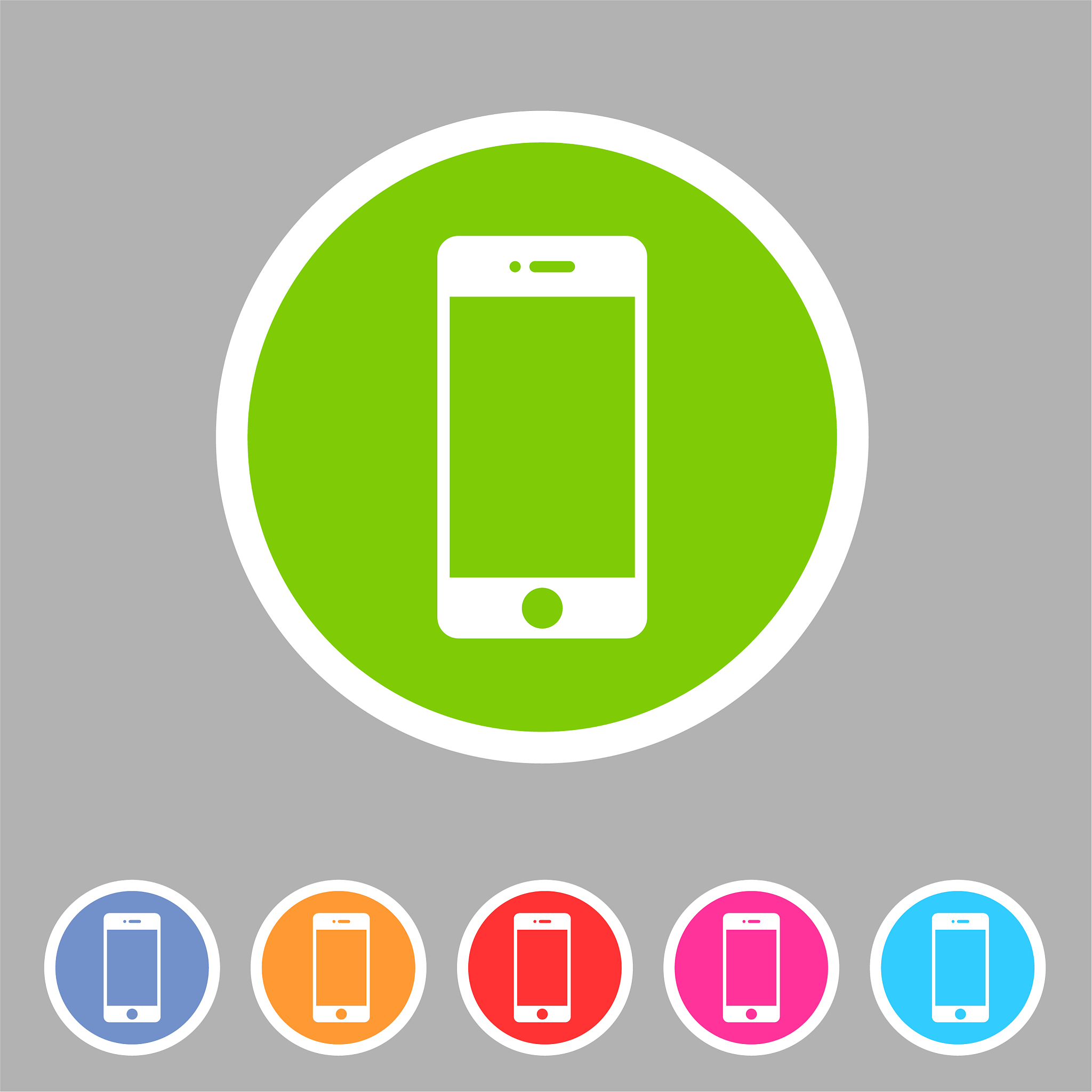 smartphone phone icon flat web sign symbol logo