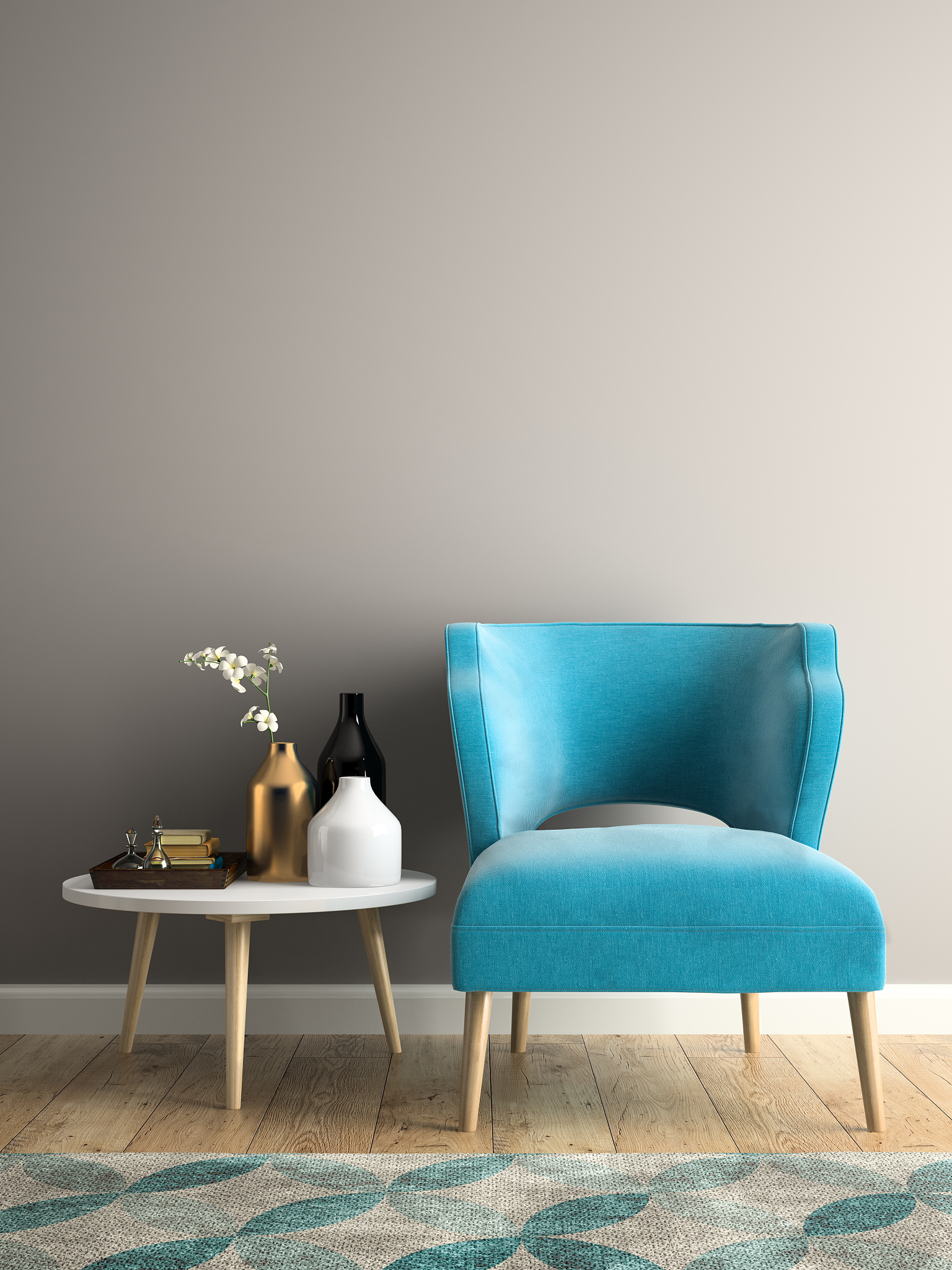 interior modern design room 3d illustration