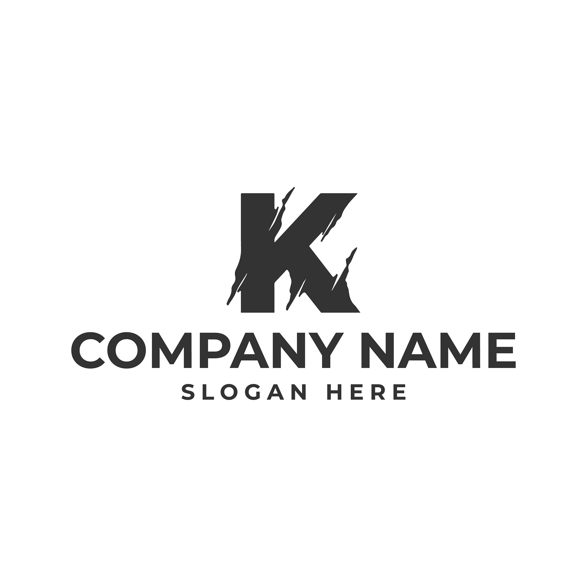 letter k logo template design