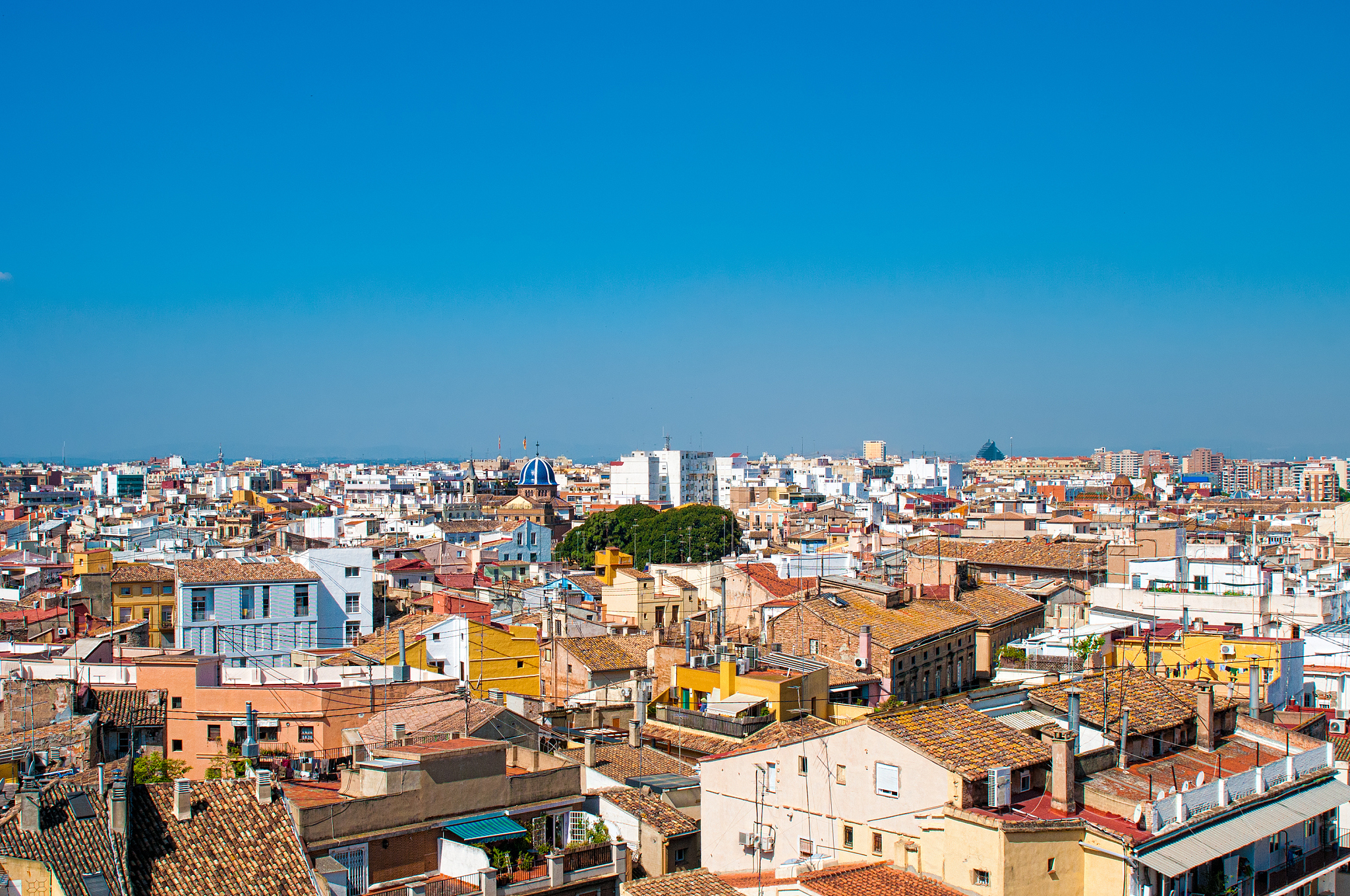 aerial view on valencia, spain
