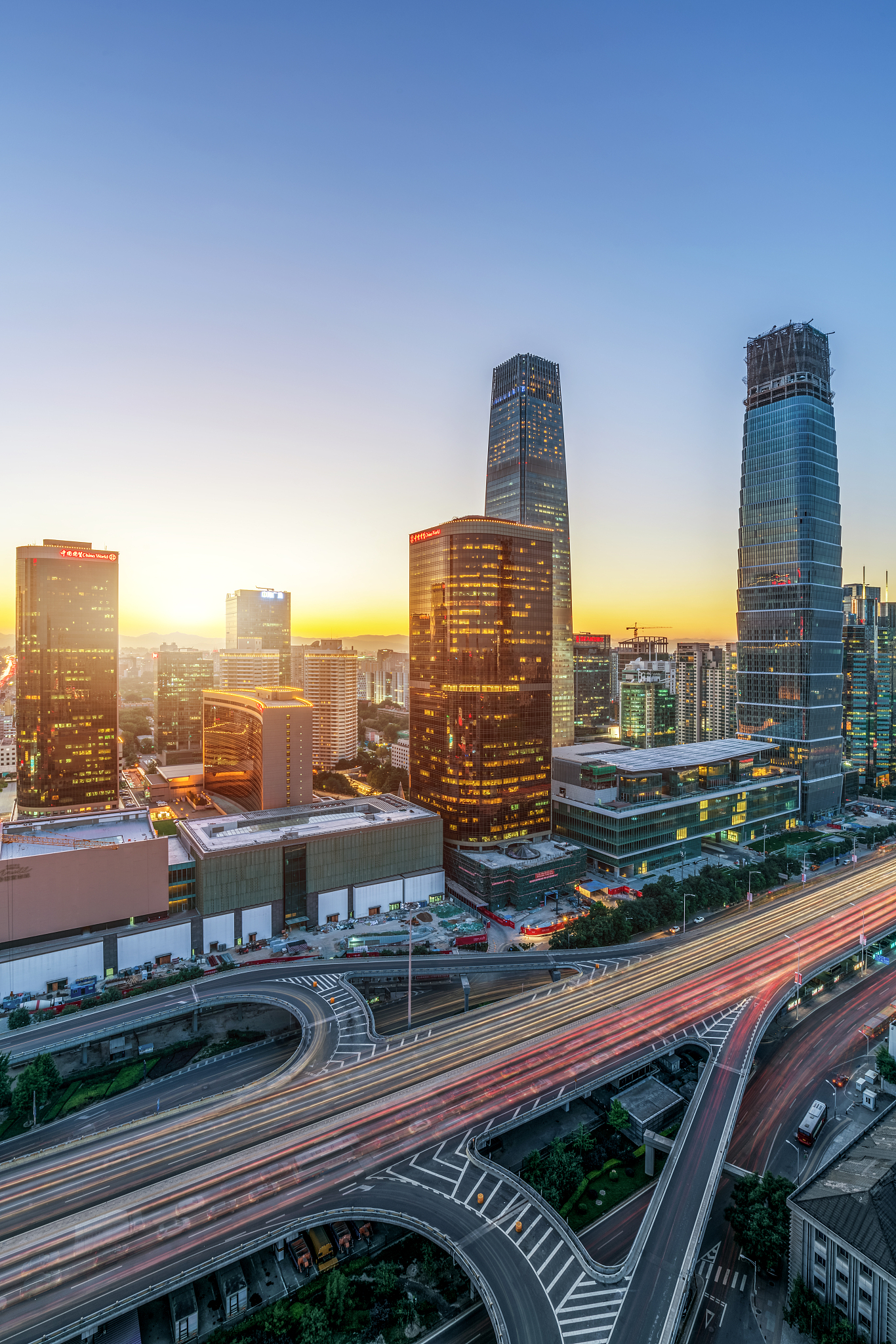 <strong>北京</strong>市,交通,黄昏,现代,著名景点,立交桥,东三环,天空,建筑,办公室