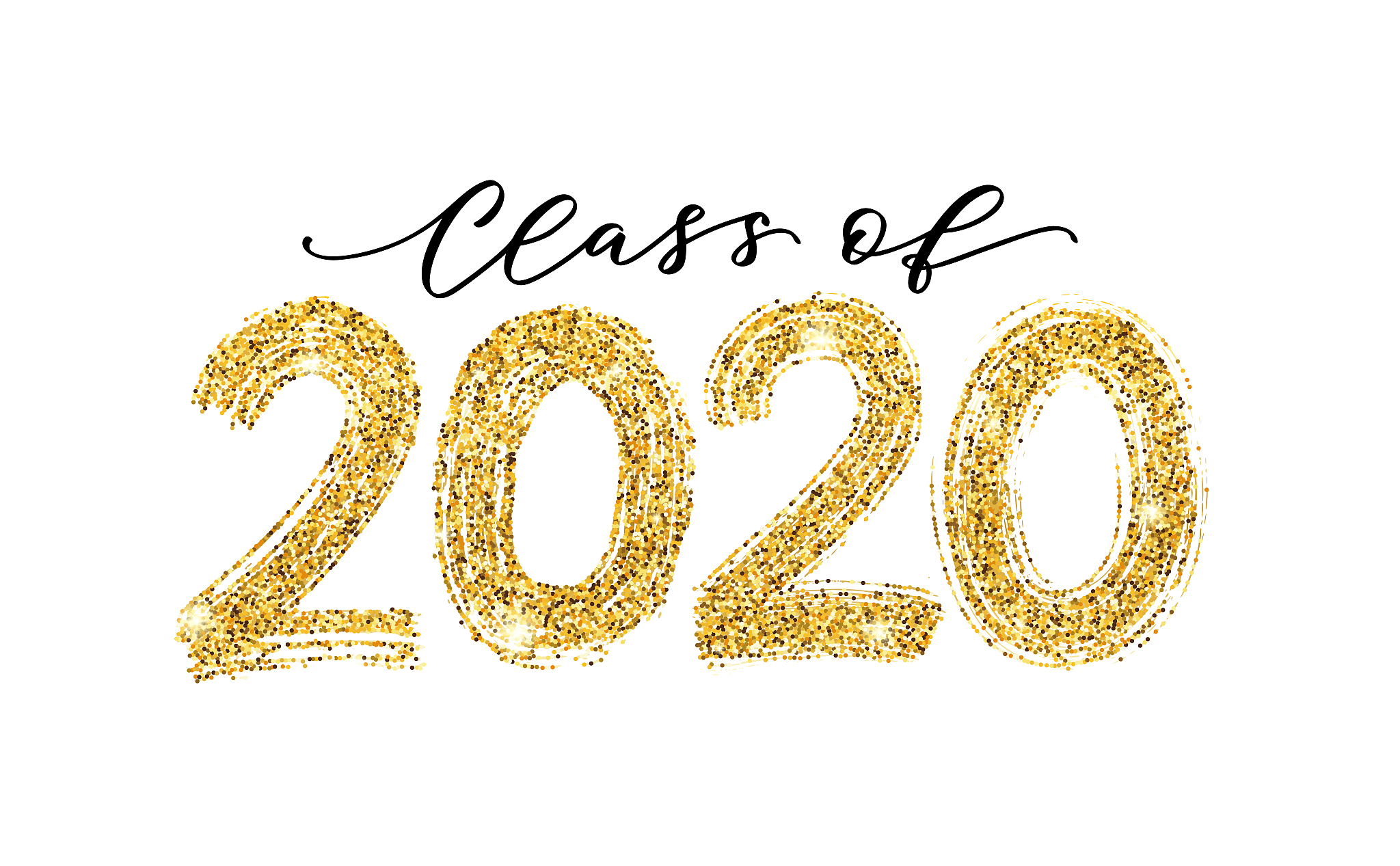 class of 2020. modern calligraphy. hand drawn brush lettering lo