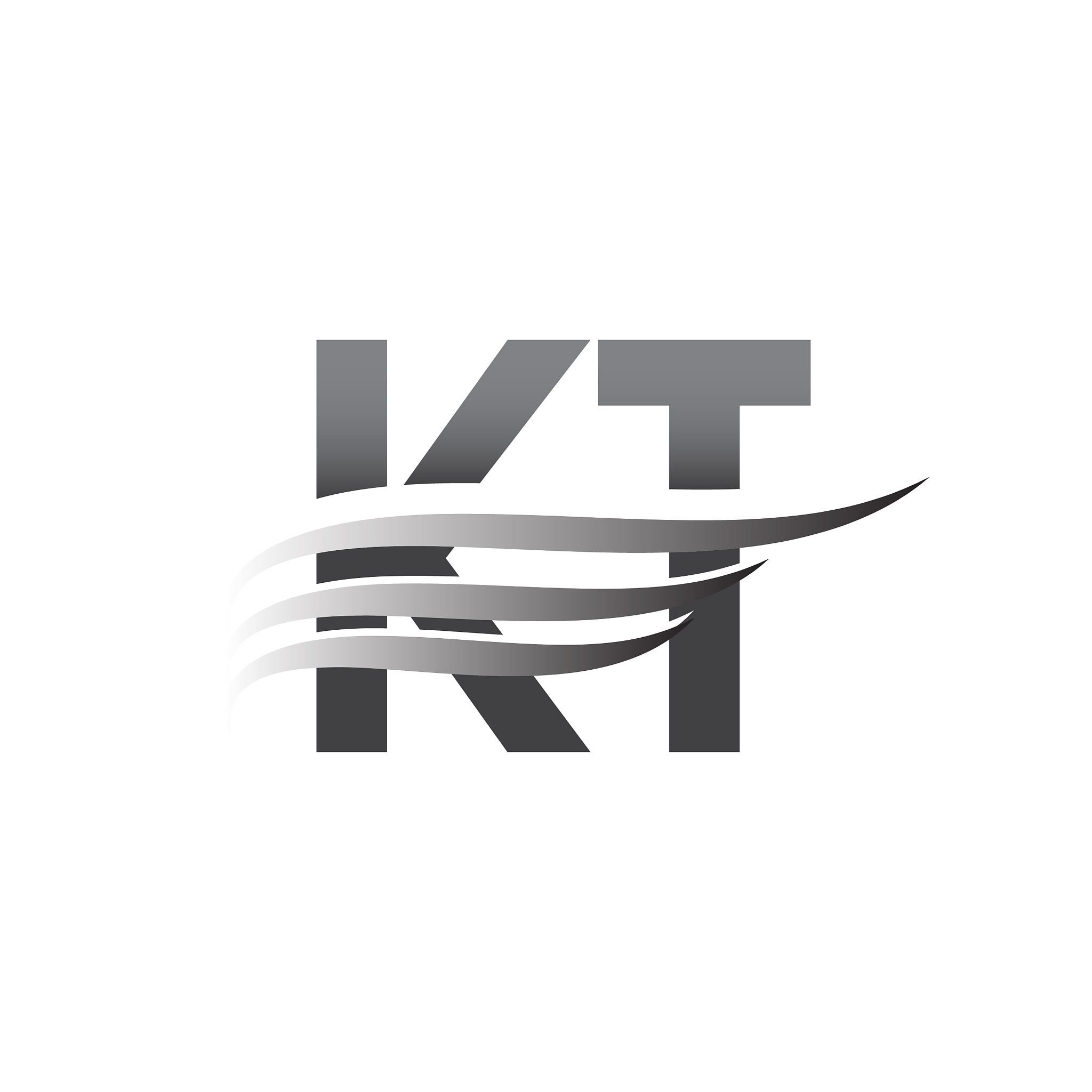 initial letter, grey color vector logotype