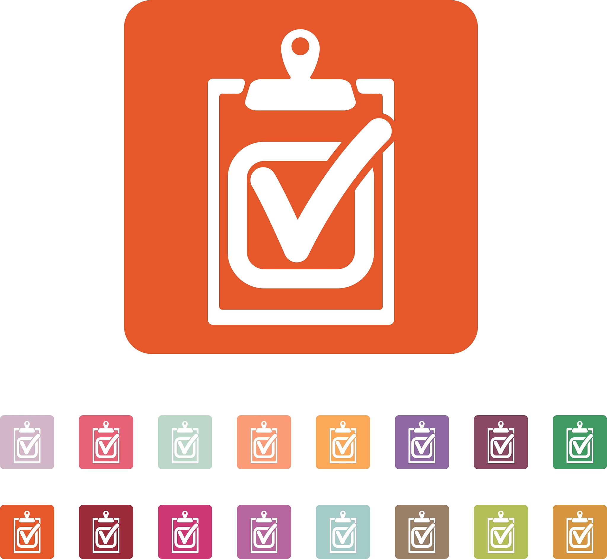 the checklist icon clipboard and executed task